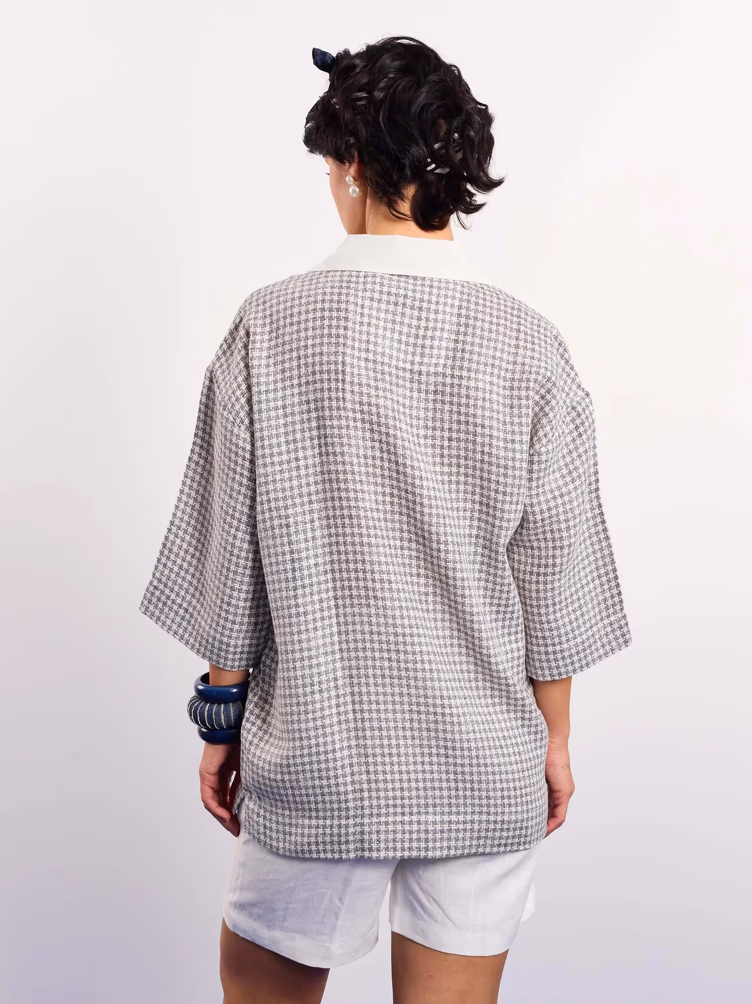 Blue Contrasting Collar Pullover image 8