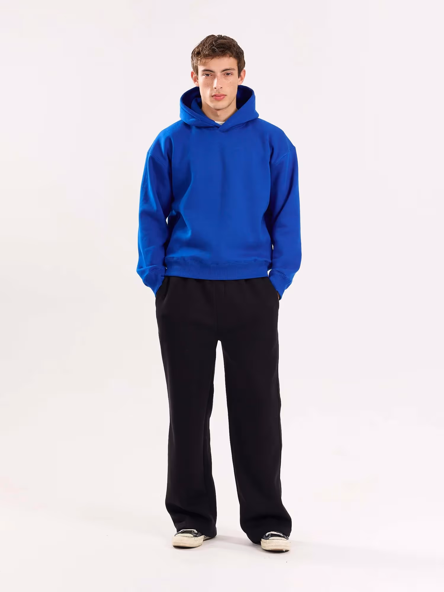 Blue Cropped Fit Hoodie image 1