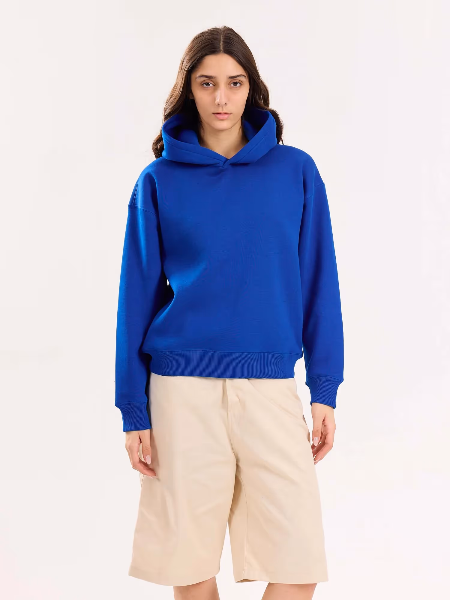 Blue Cropped Fit Hoodie  image 4