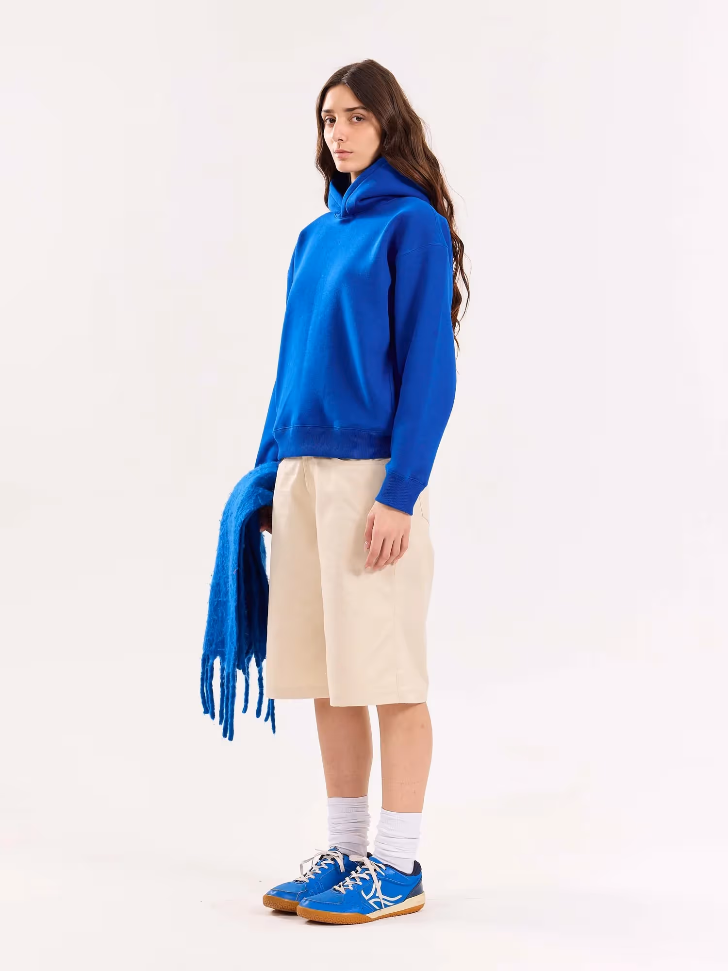 Blue Cropped Fit Hoodie  image 5