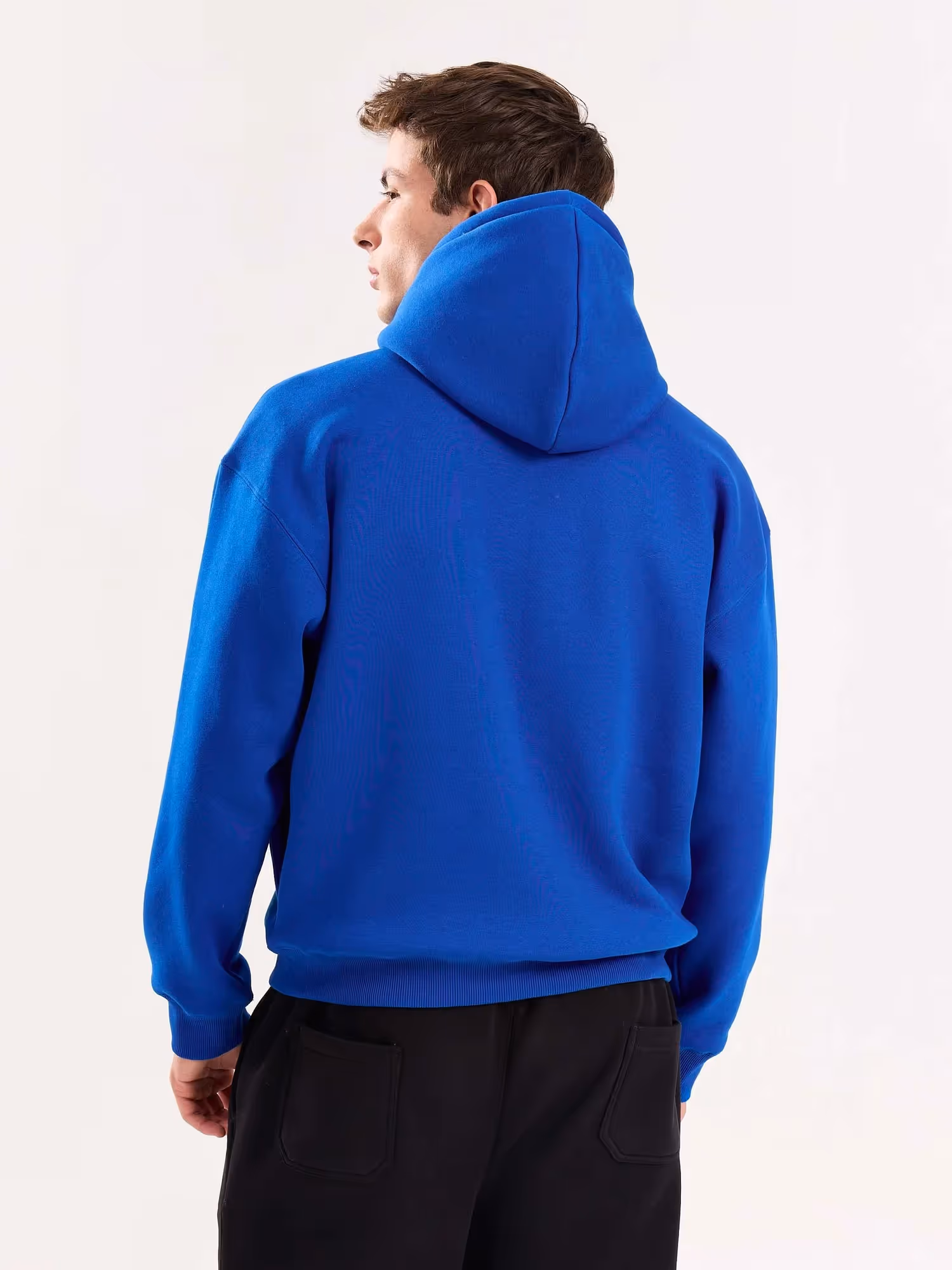Blue Cropped Fit Hoodie  image 8