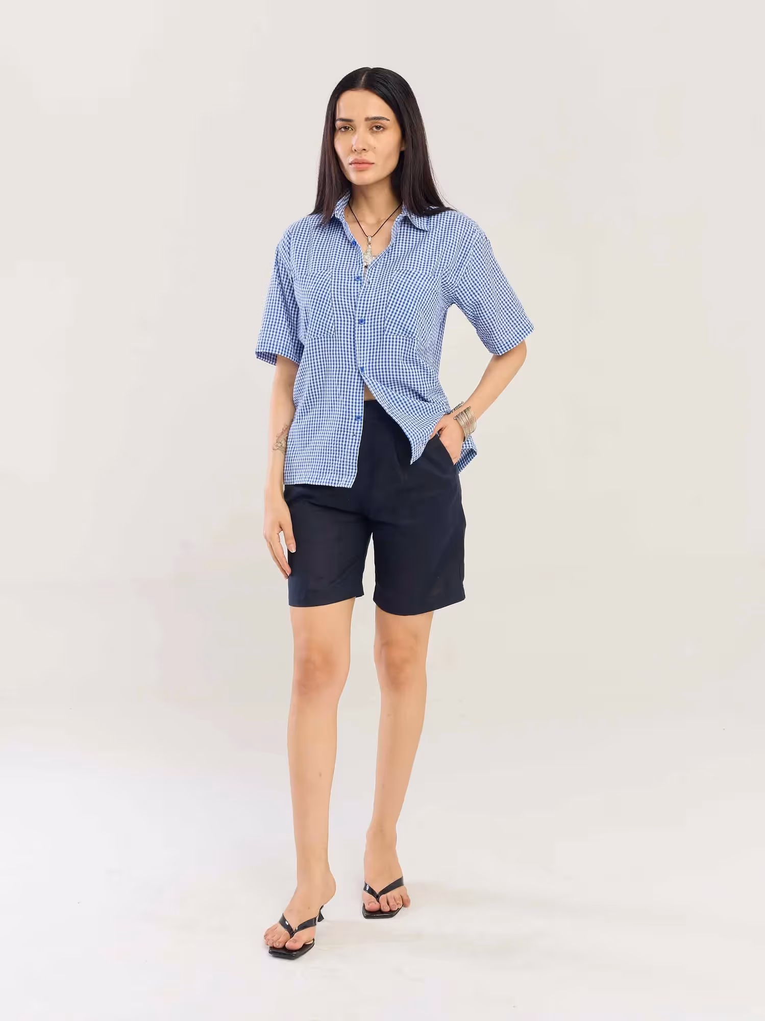 Blue Gingham Seersucker Shirt image 4