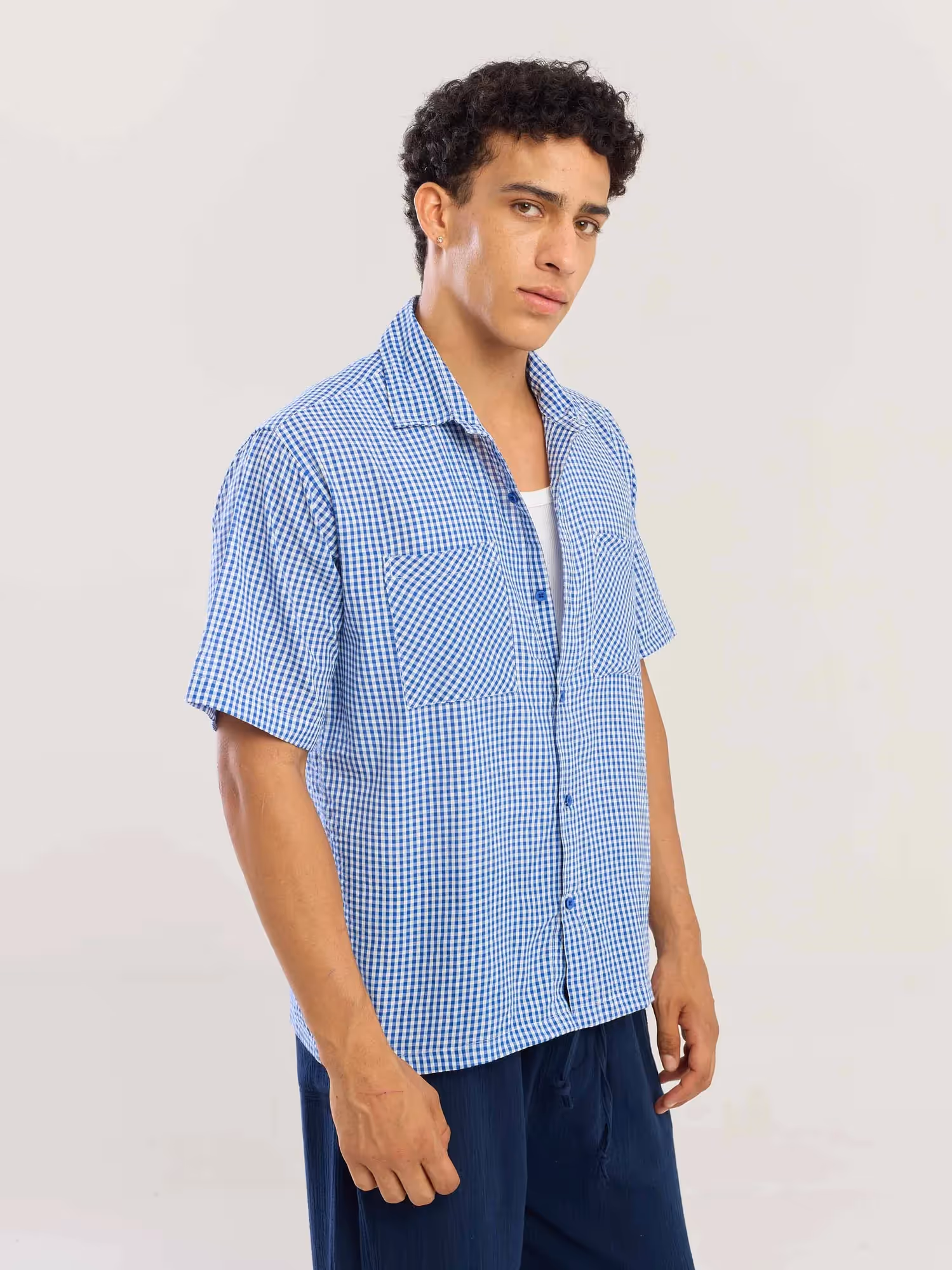Blue Gingham Seersucker Shirt image 6