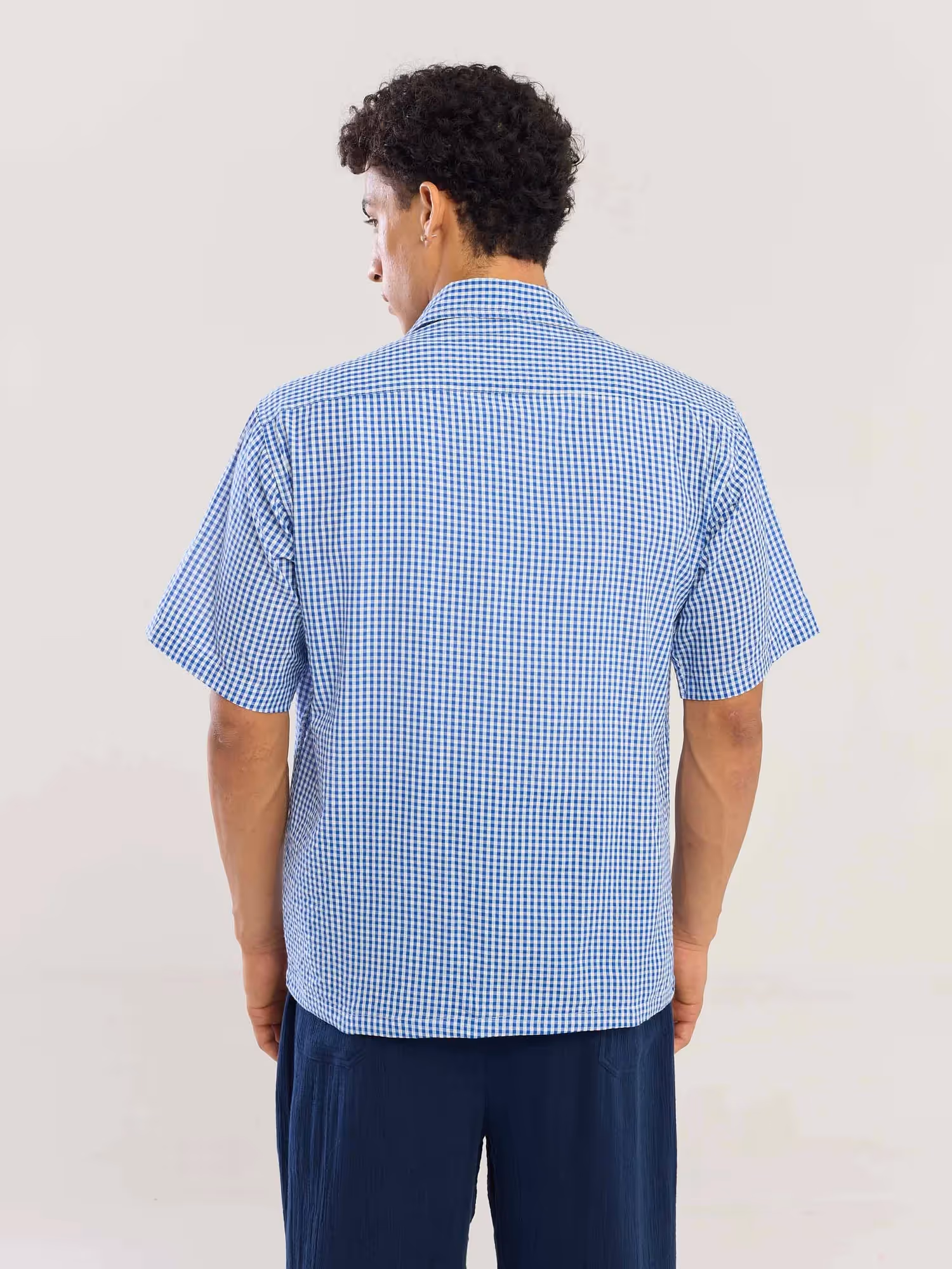 Blue Gingham Seersucker Shirt image 8
