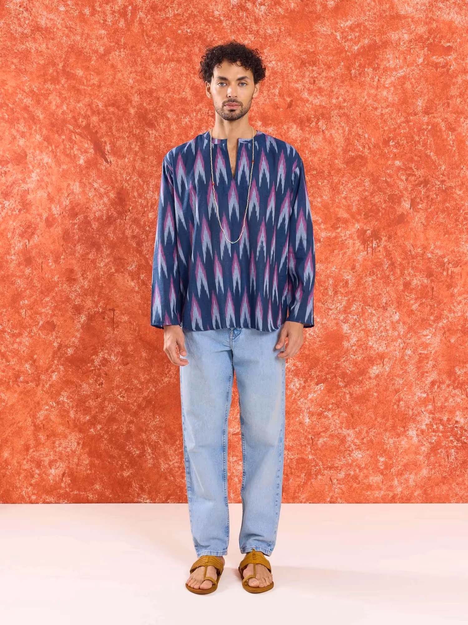 Blue Ikat Short Kurta image 2