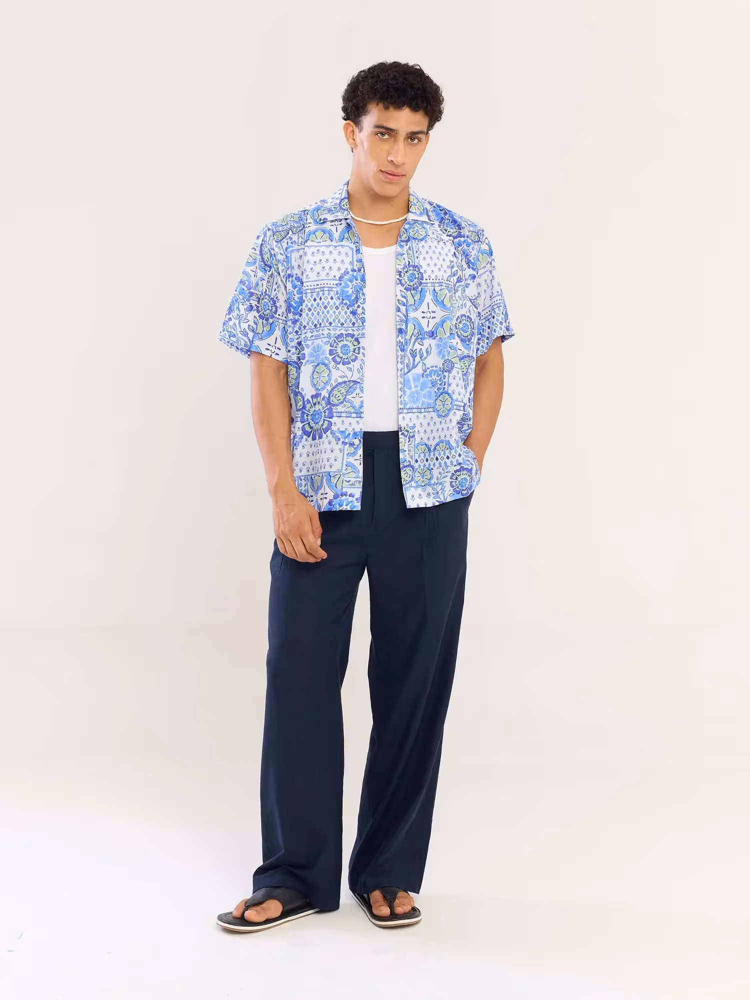 Blue Mosaic Printed Shirt image 1