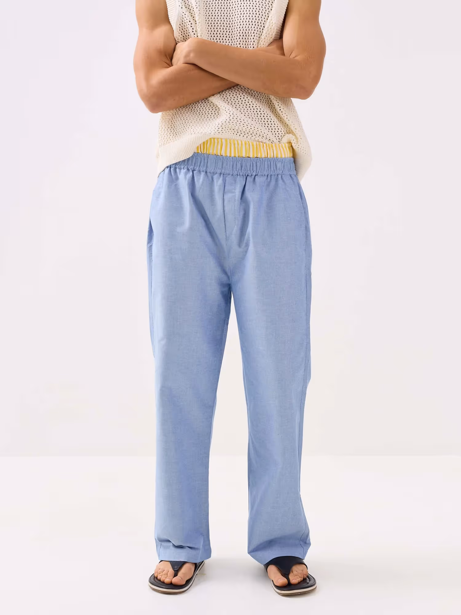 Blue Oxford Pull-on Pants  image 3