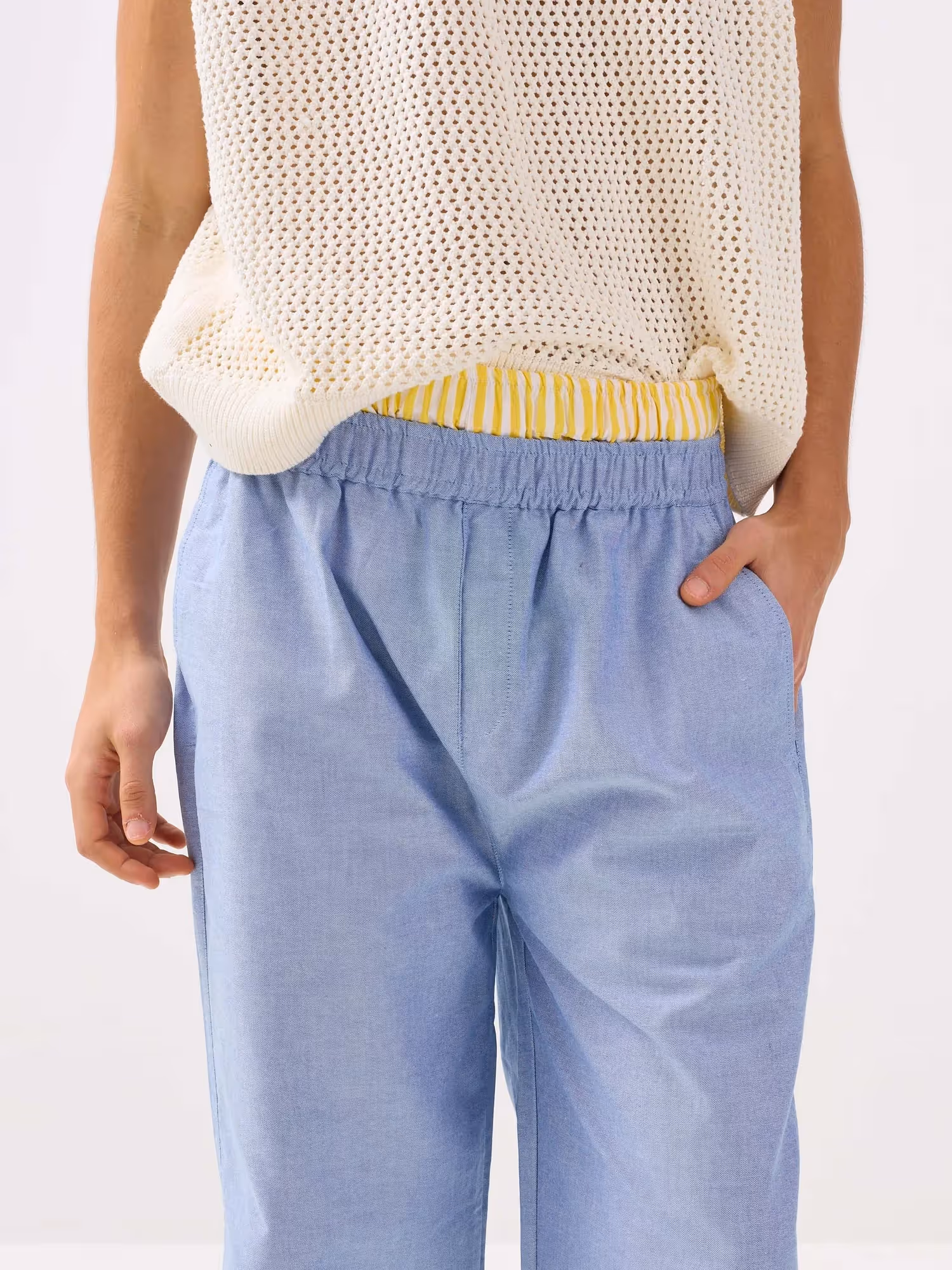 Blue Oxford Pull-on Pants  image 5