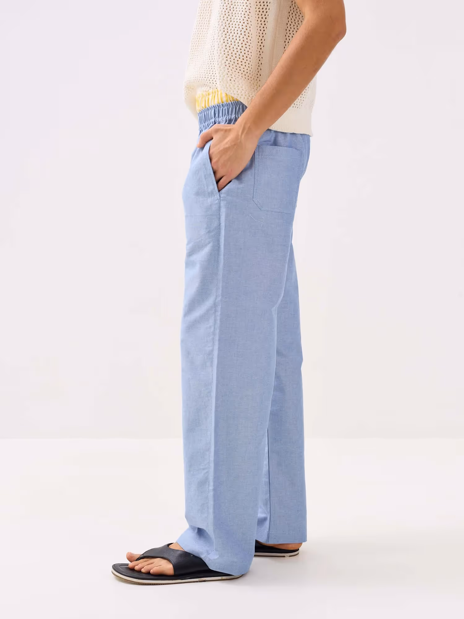Blue Oxford Pull-on Pants  image 7