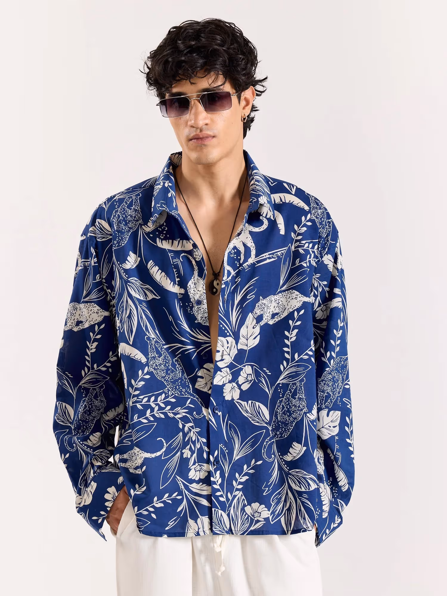 Blue Safari Printed Shirt  image 3