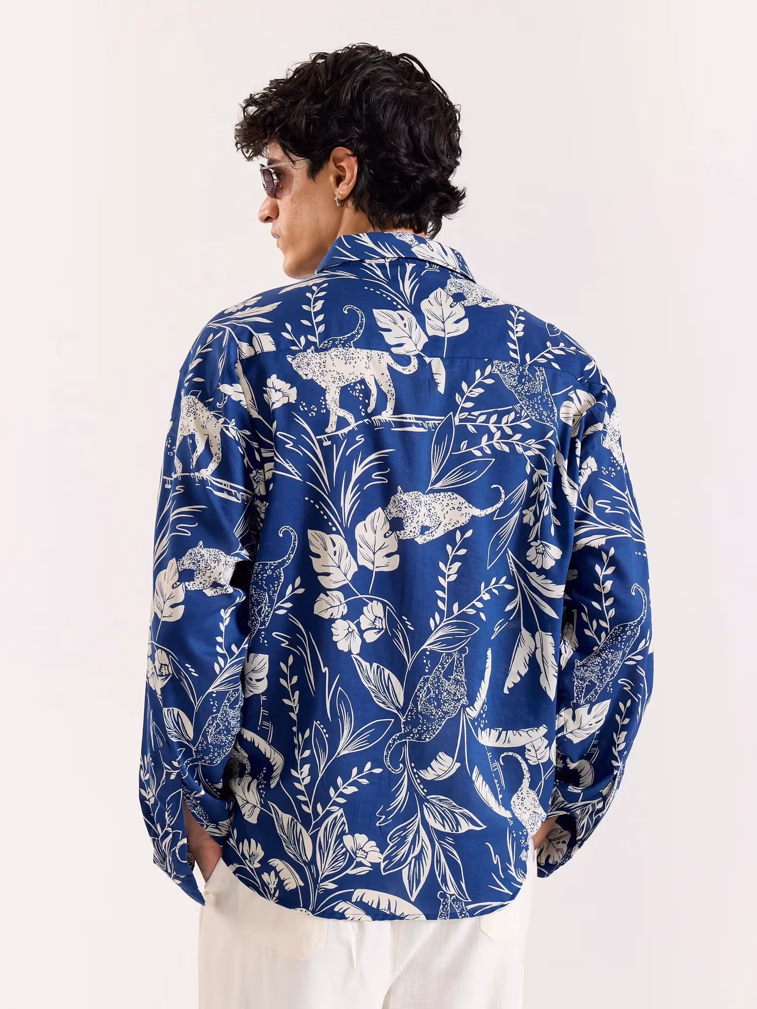 Blue Safari Printed Shirt  image 5
