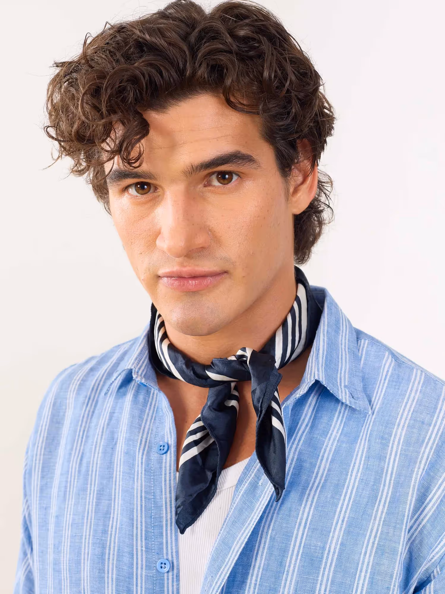 Blue Striped Irish Linen Shirt image 5