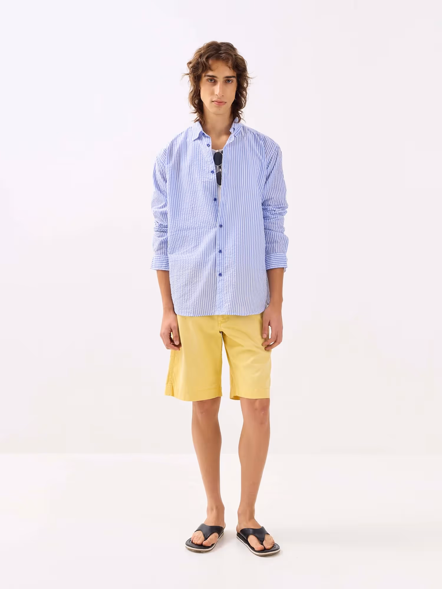 Blue Striped Seersucker Shirt  image 1