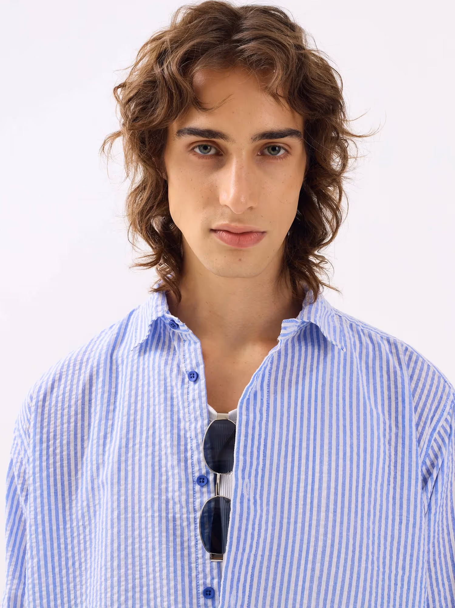 Blue Striped Seersucker Shirt  image 6
