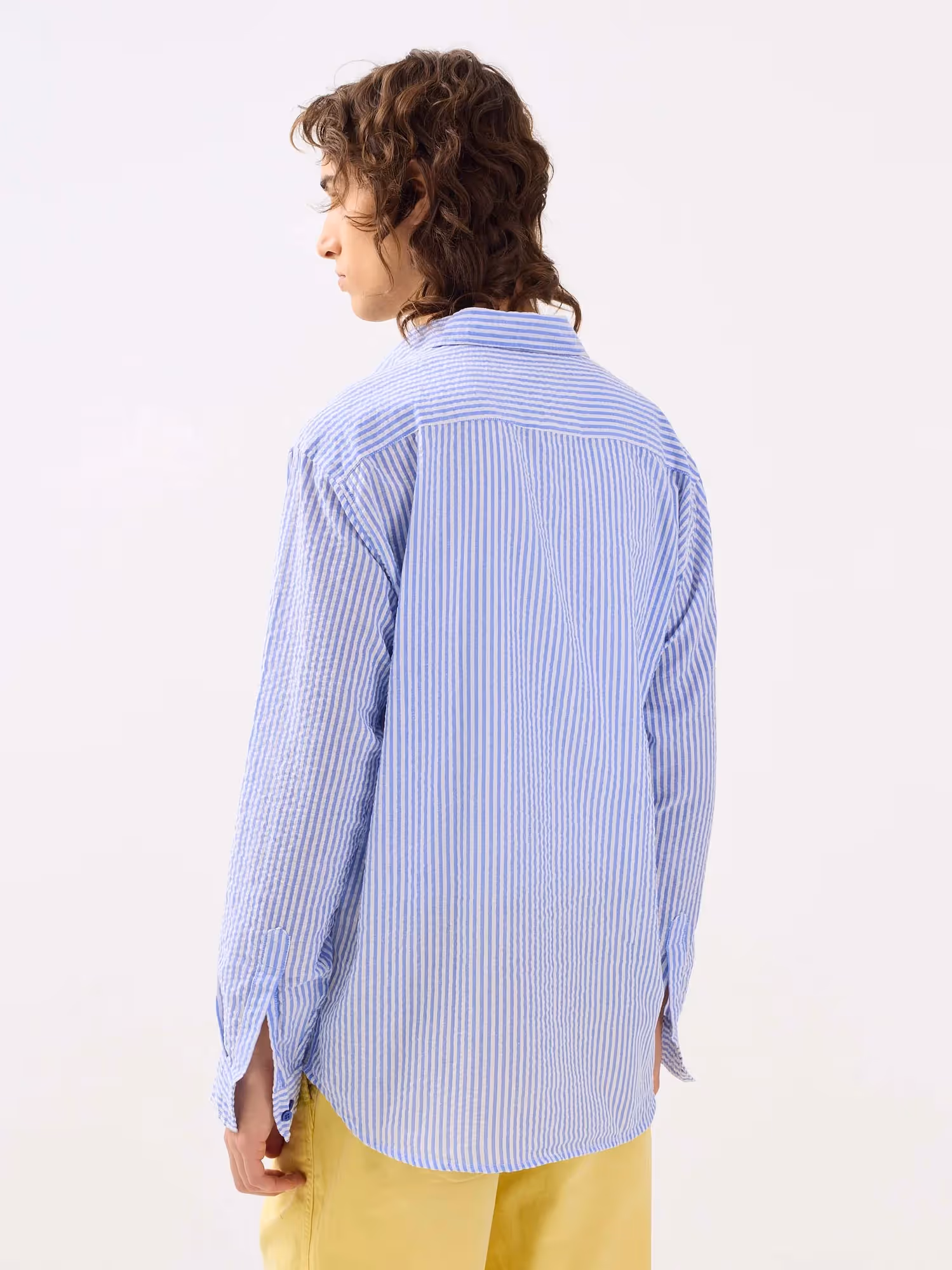 Blue Striped Seersucker Shirt  image 7