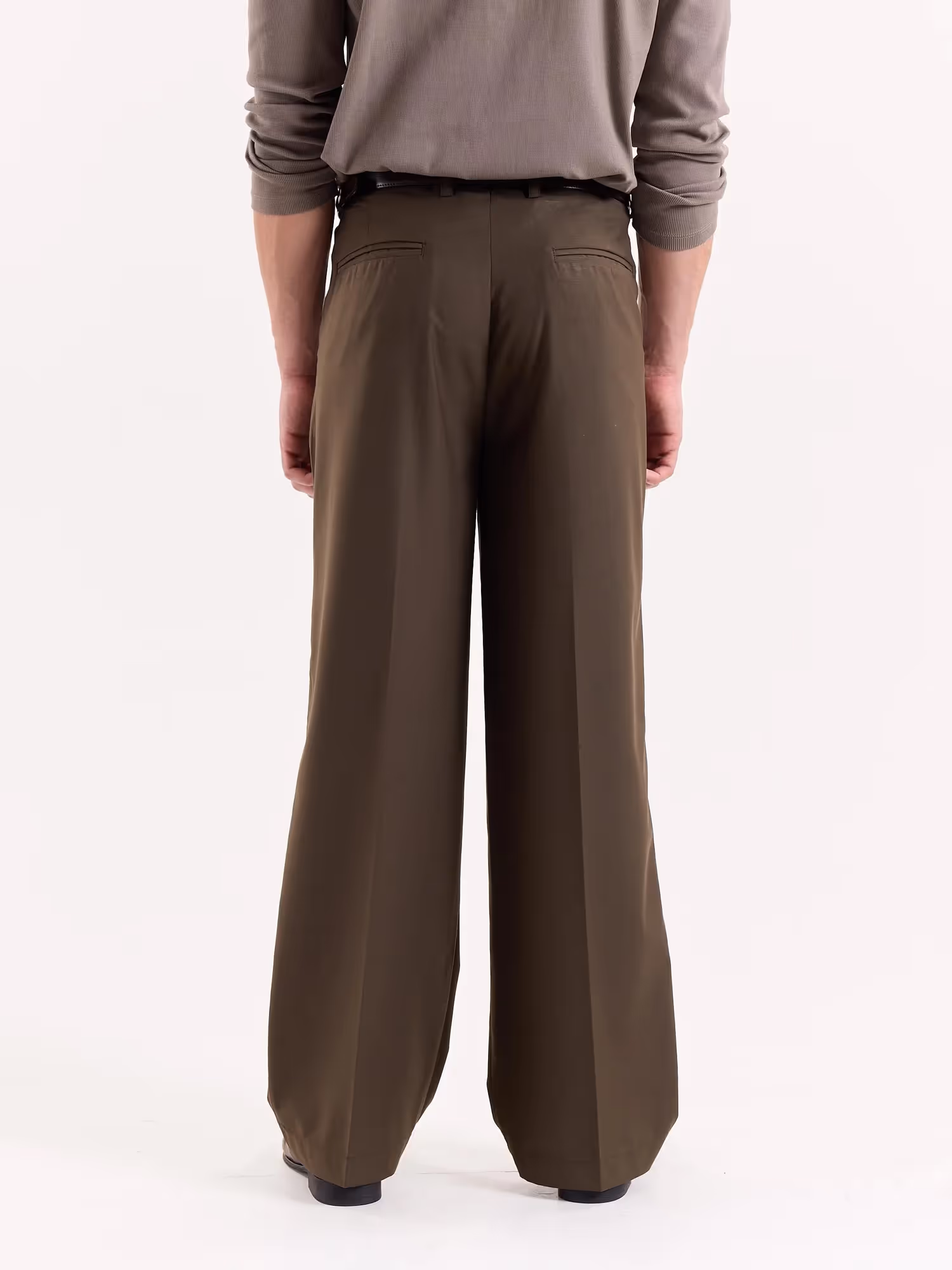 Brown Baggy Fit Trousers image 8