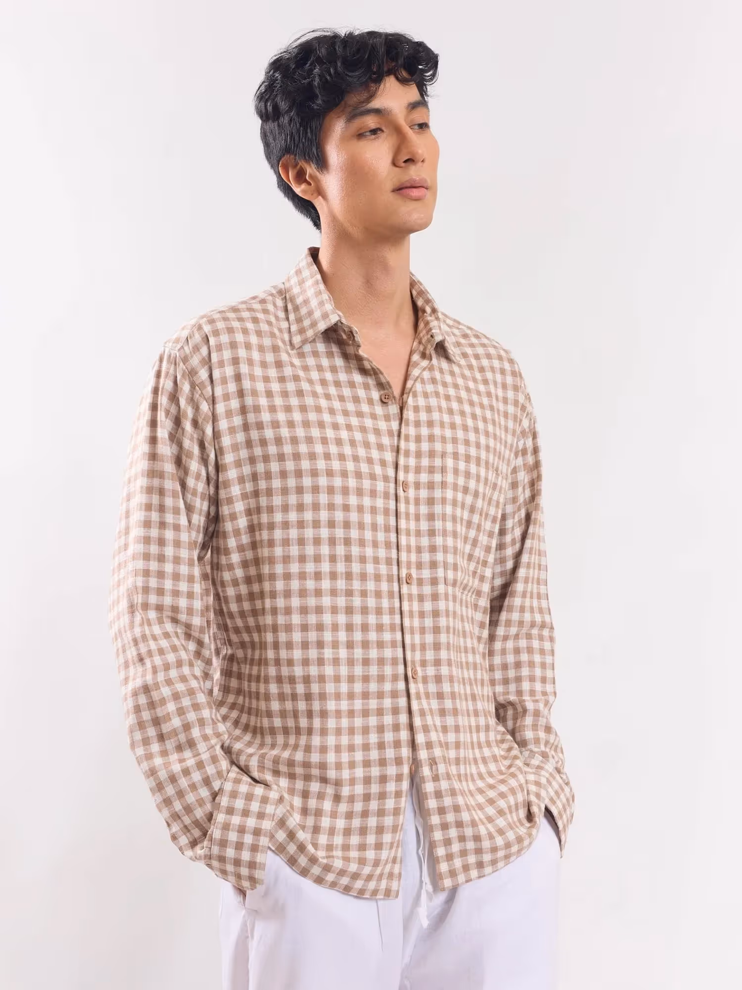 Brown Checked Holiday Shirt  image 4