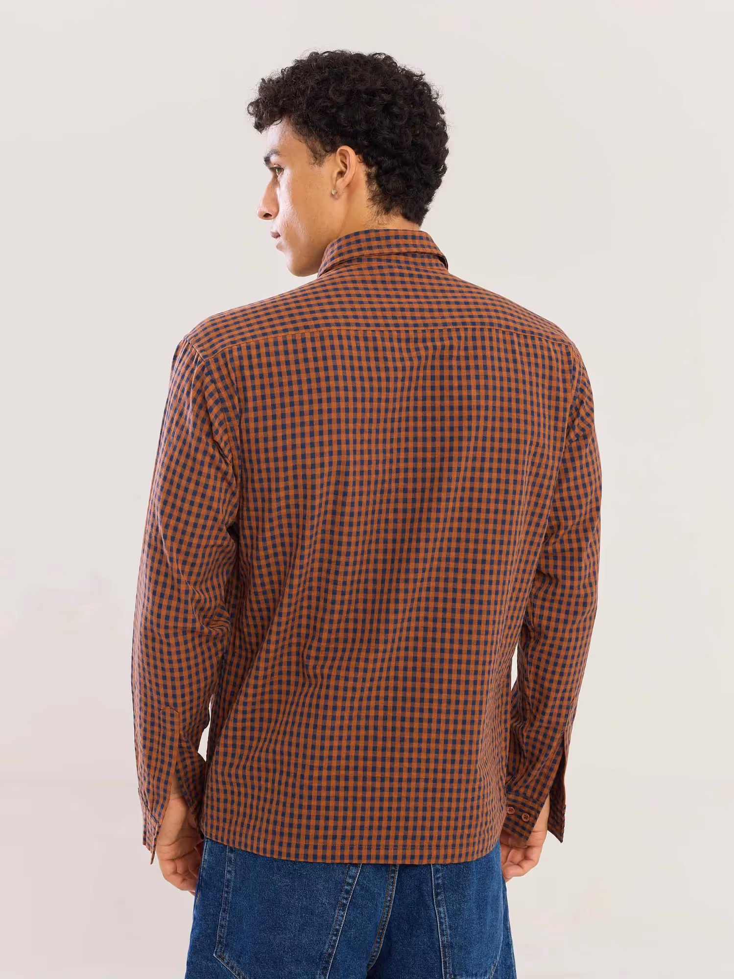 Brown Gingham Seersucker Shirt image 8