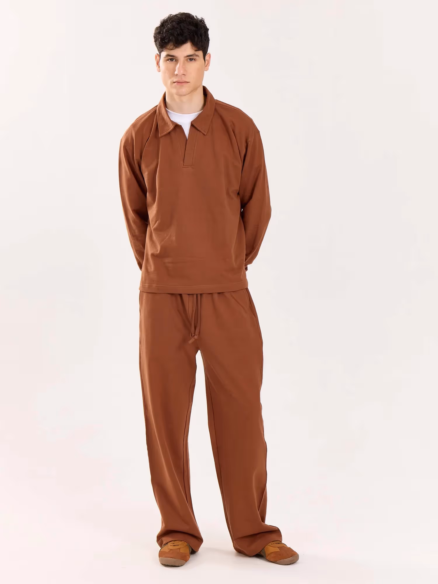 Brown Loose Fit Sweatpants image 1