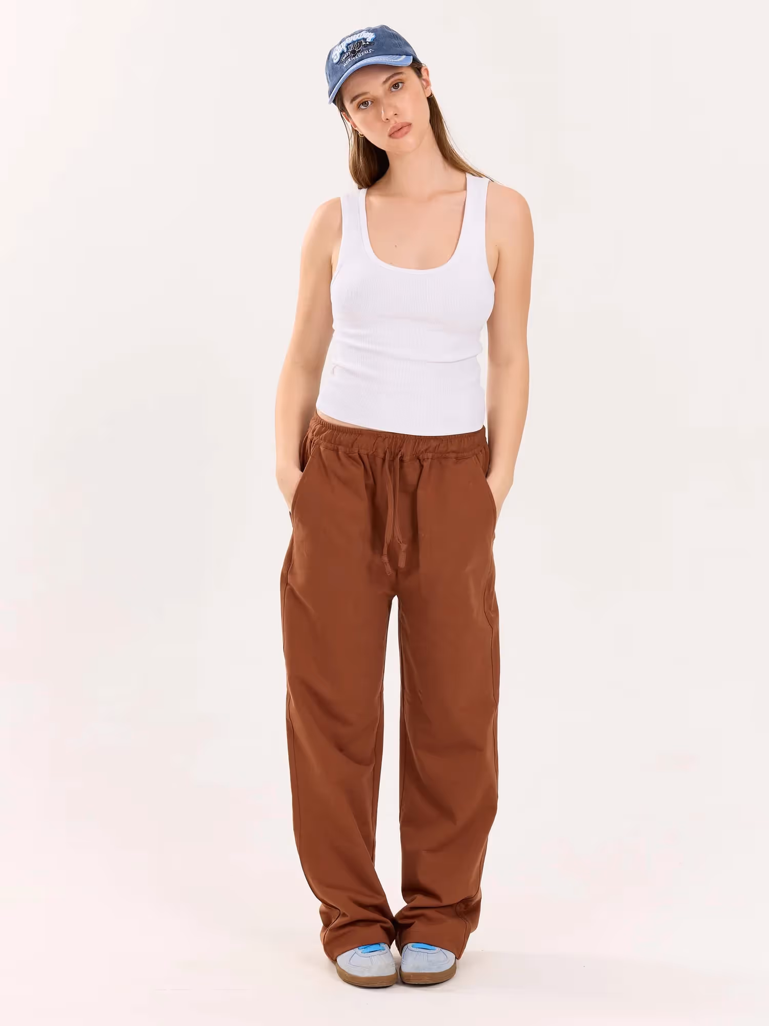 Brown Loose Fit Sweatpants image 2
