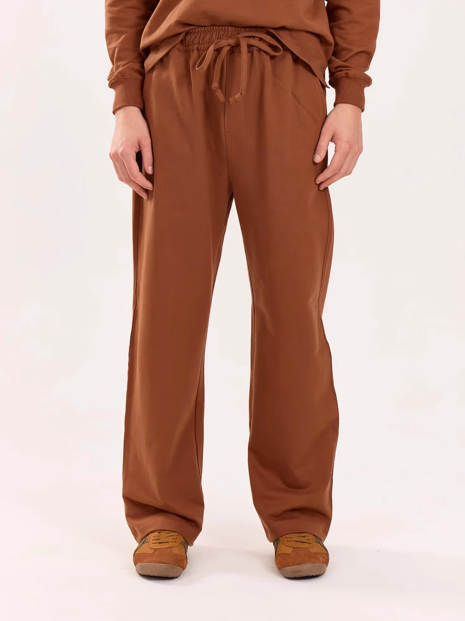 Brown Loose Fit Sweatpants image 3