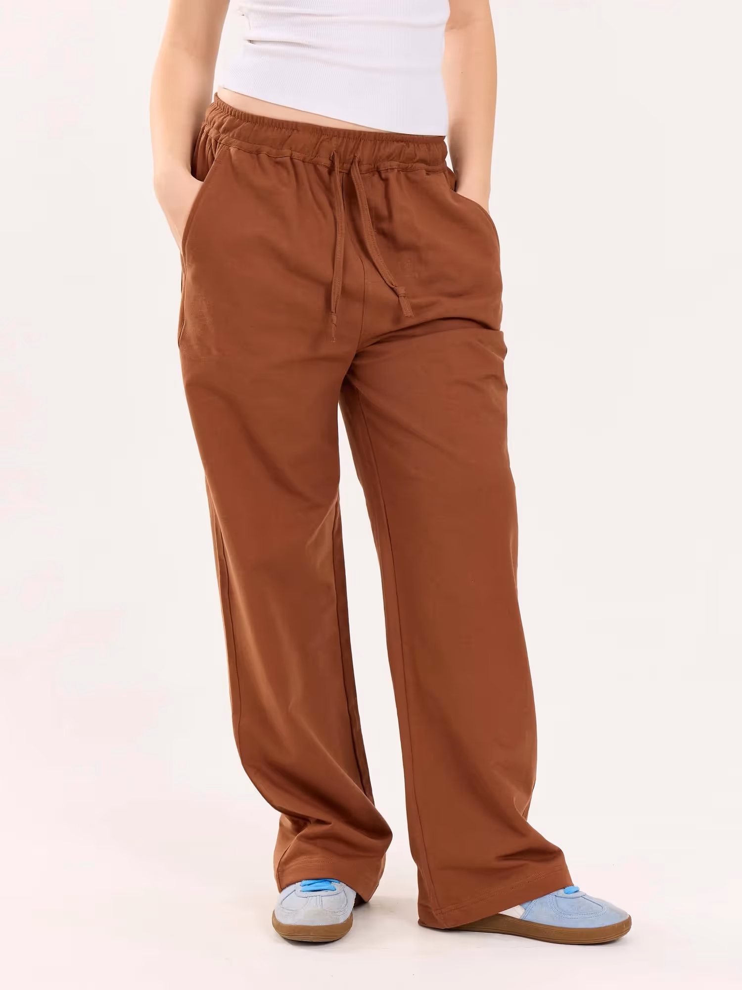 Brown Loose Fit Sweatpants image 4
