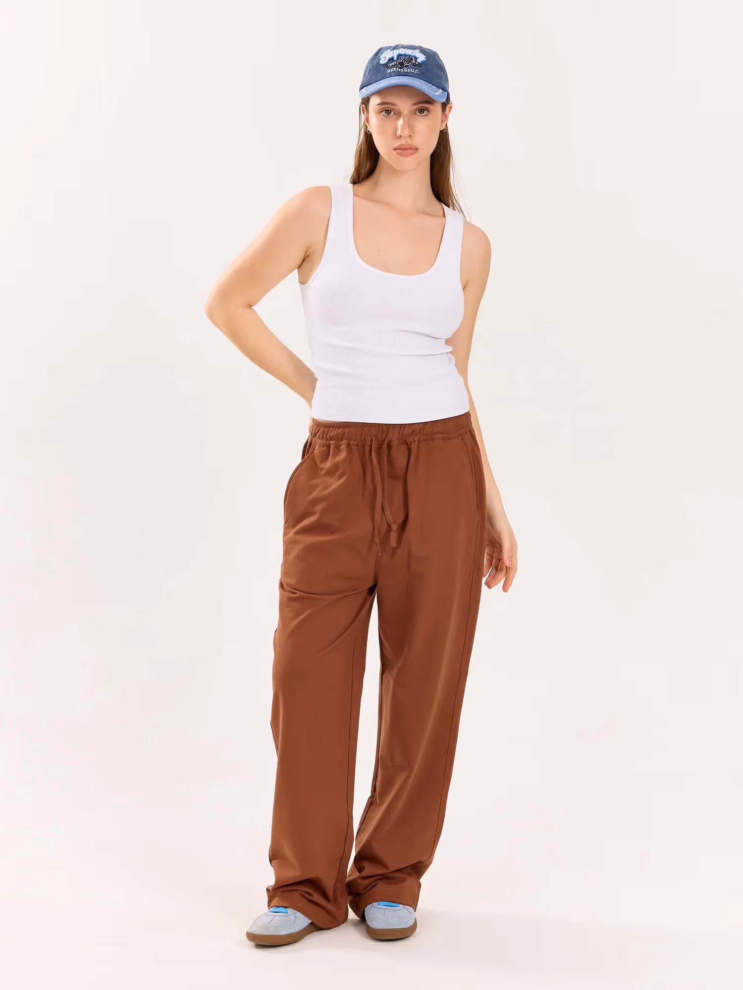 Brown Loose Fit Sweatpants image 5