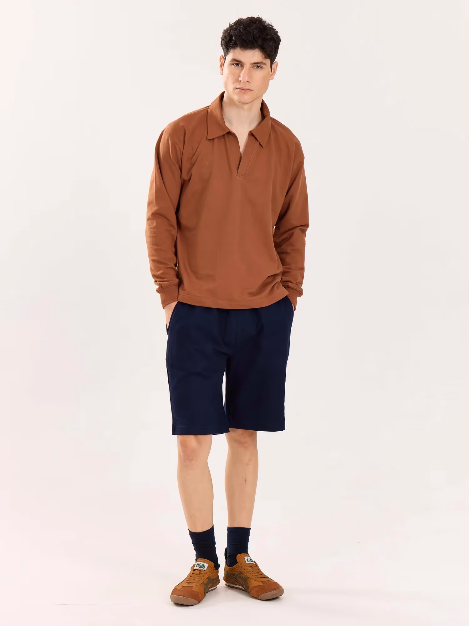 Brown Terry Polo Tee image 1