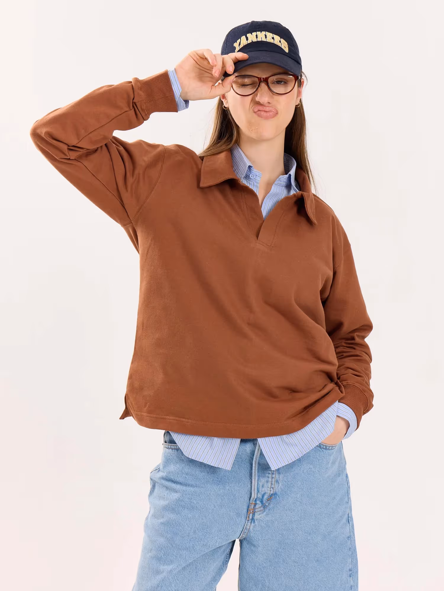 Brown Terry Polo Tee image 4