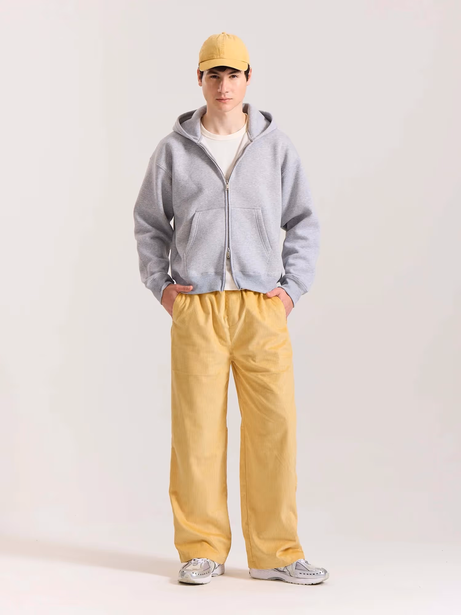 Butter Yellow Corduroy Pull-on Pants image 1