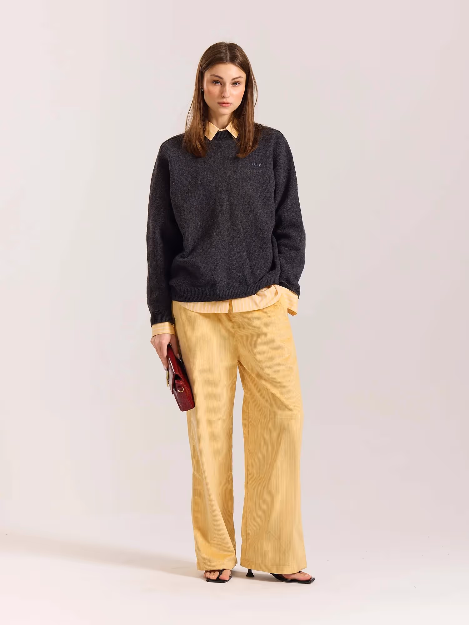 Butter Yellow Corduroy Pull-on Pants image 4