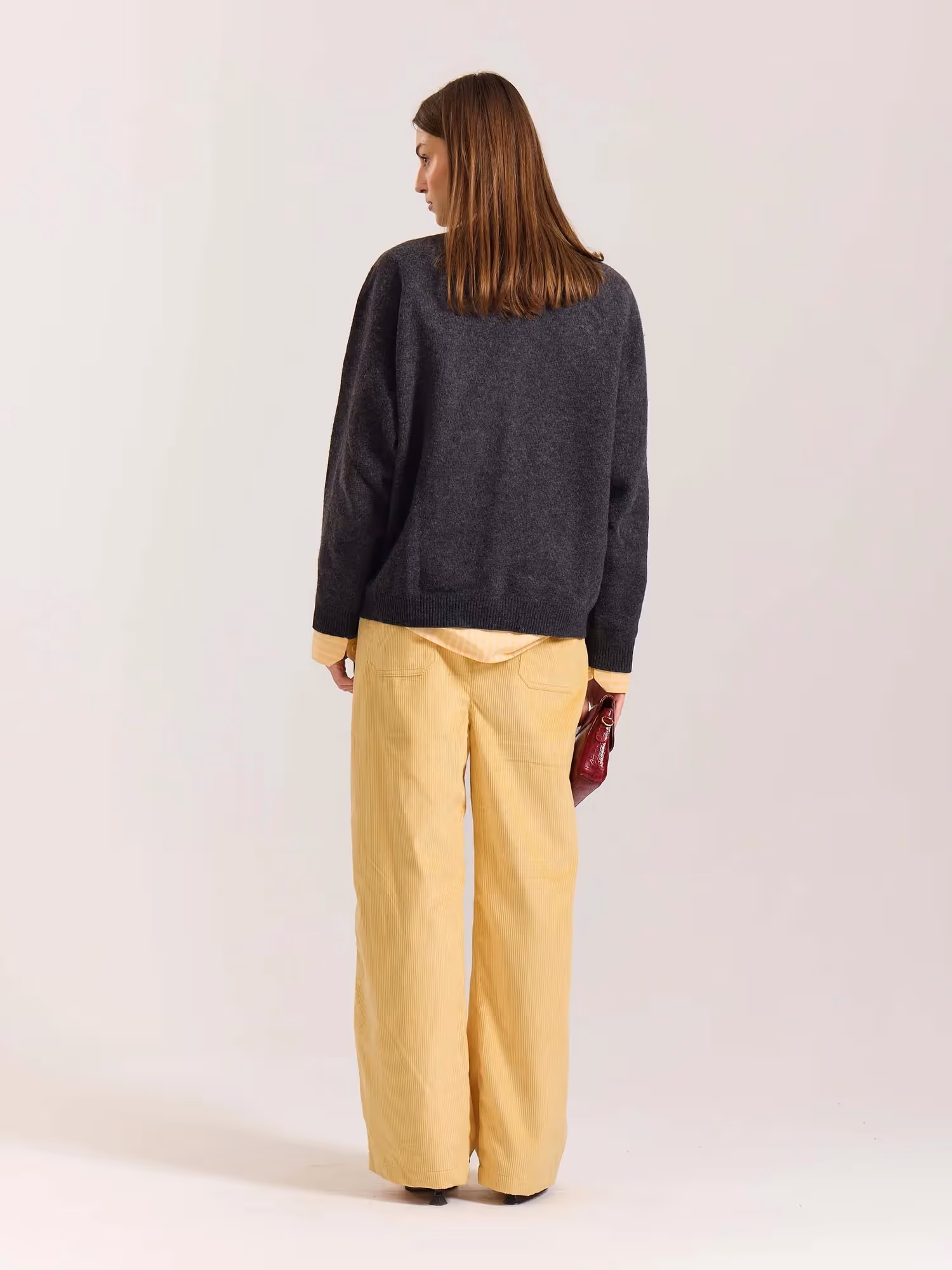 Butter Yellow Corduroy Pull-on Pants image 5