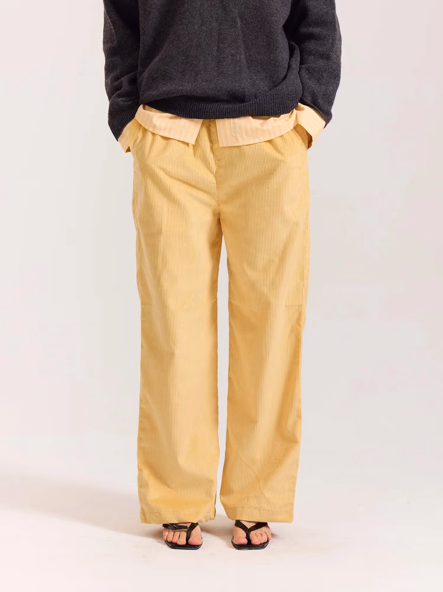 Butter Yellow Corduroy Pull-on Pants image 6