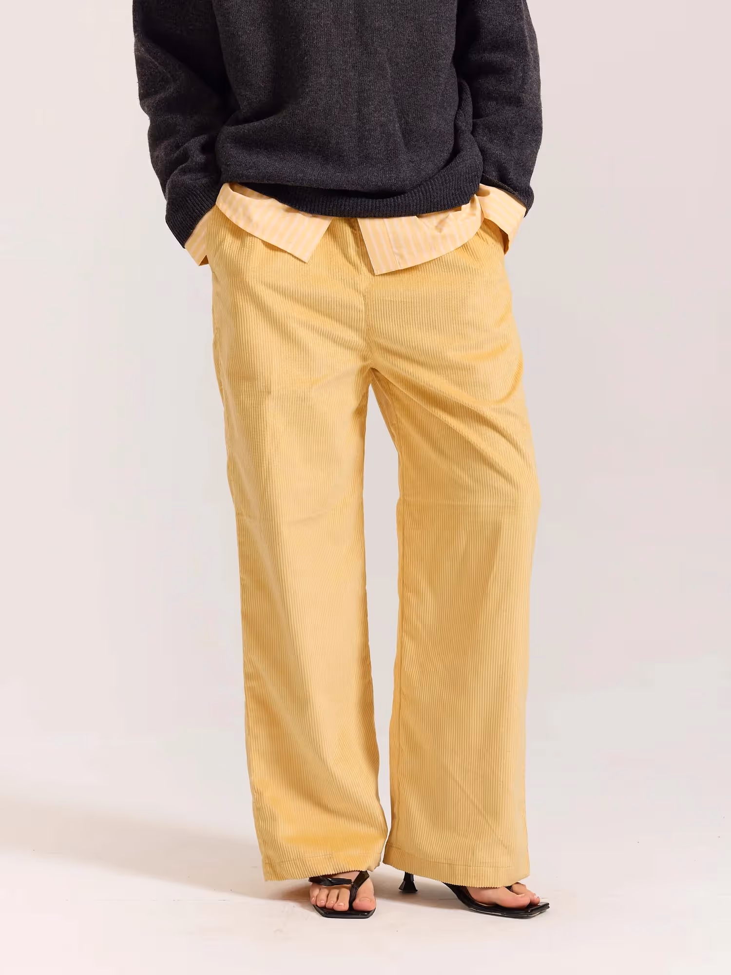 Butter Yellow Corduroy Pull-on Pants image 7
