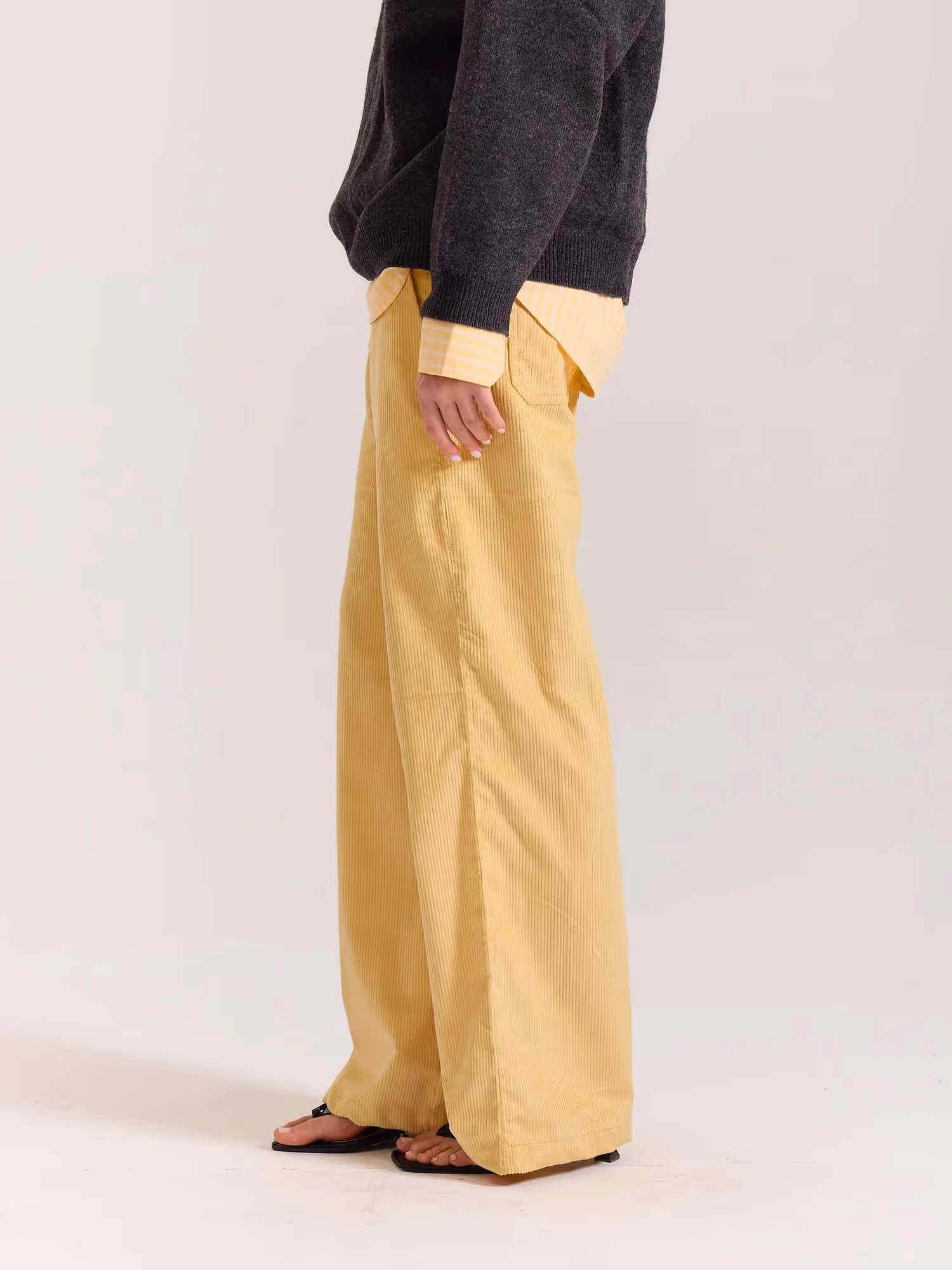 Butter Yellow Corduroy Pull-on Pants image 8