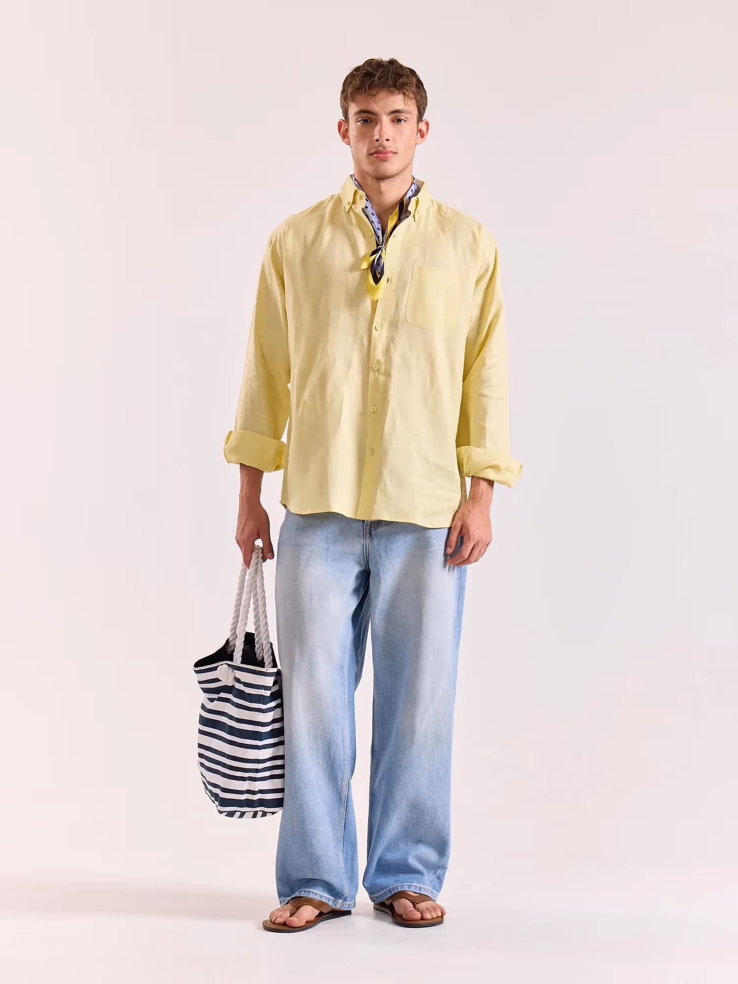 Butter Yellow Irish Linen Shirt image 1