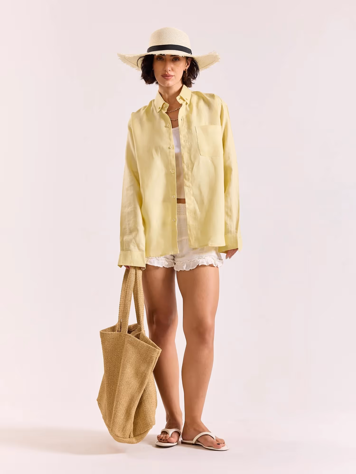 Butter Yellow Irish Linen Shirt image 2