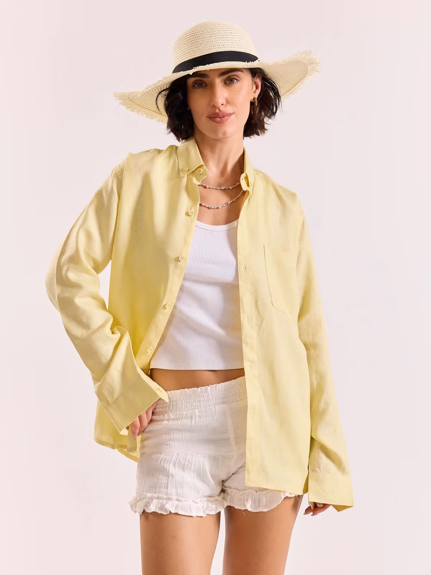 Butter Yellow Irish Linen Shirt image 4