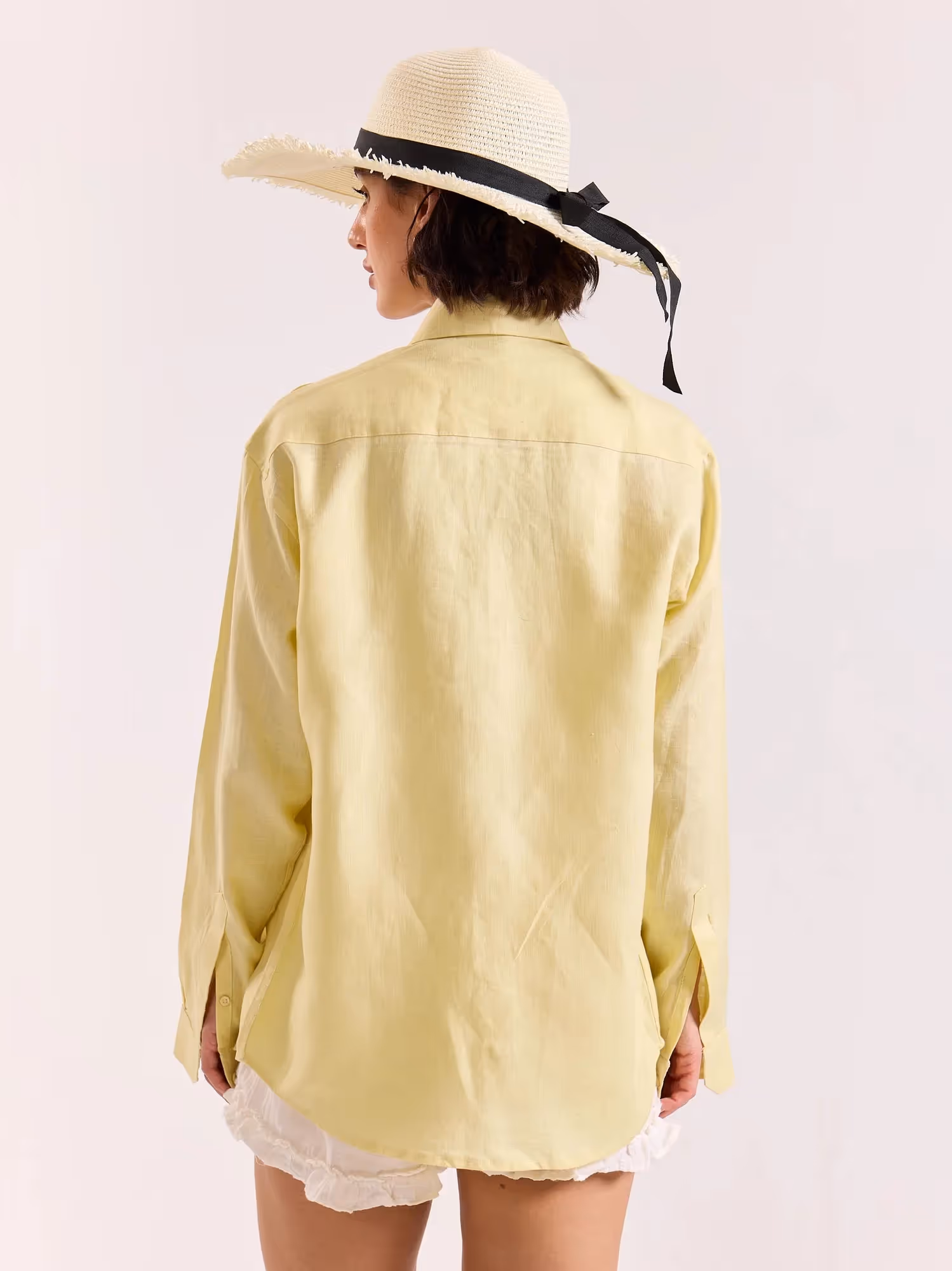 Butter Yellow Irish Linen Shirt image 8