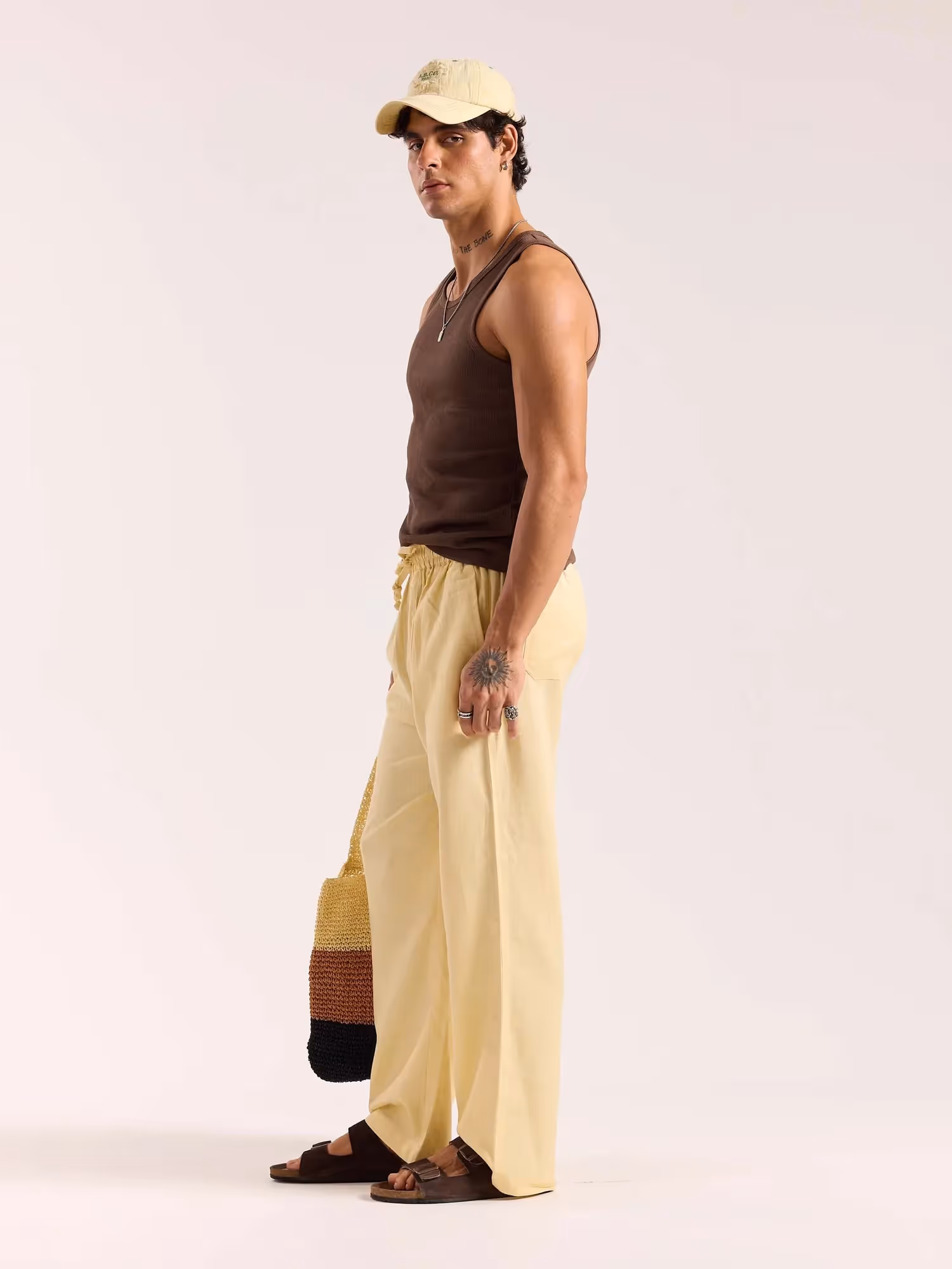 Butter Yellow Linen Pull-on Pants image 7
