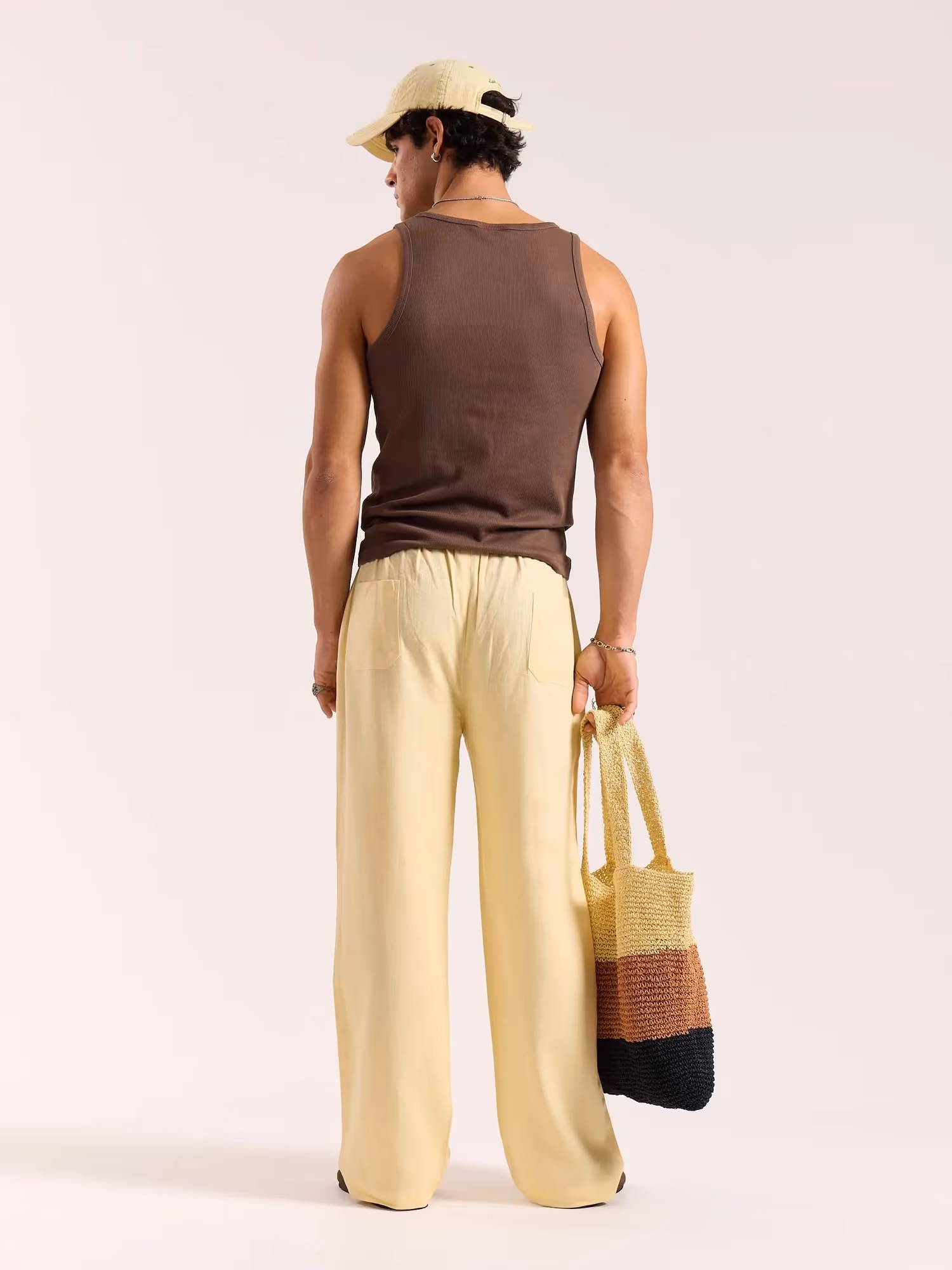 Butter Yellow Linen Pull-on Pants image 8