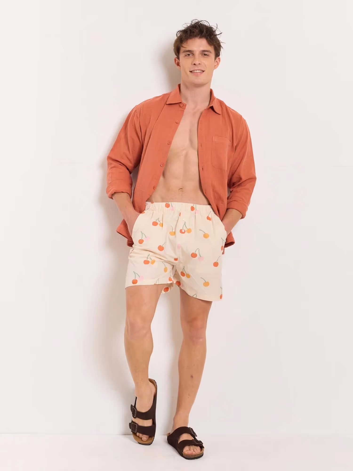 Cherry Printed Poplin Shorts image 1