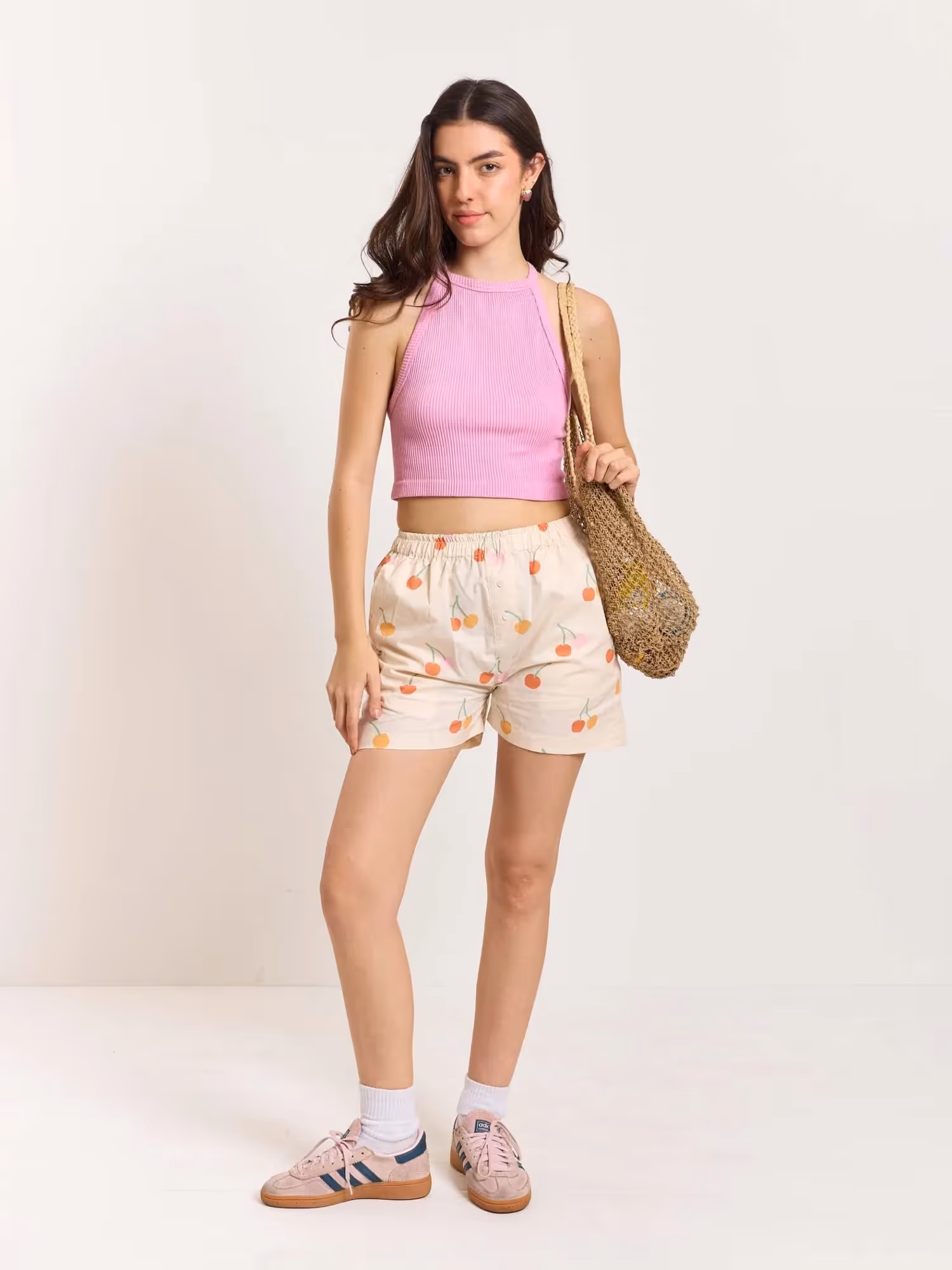 Cherry Printed Poplin Shorts image 2