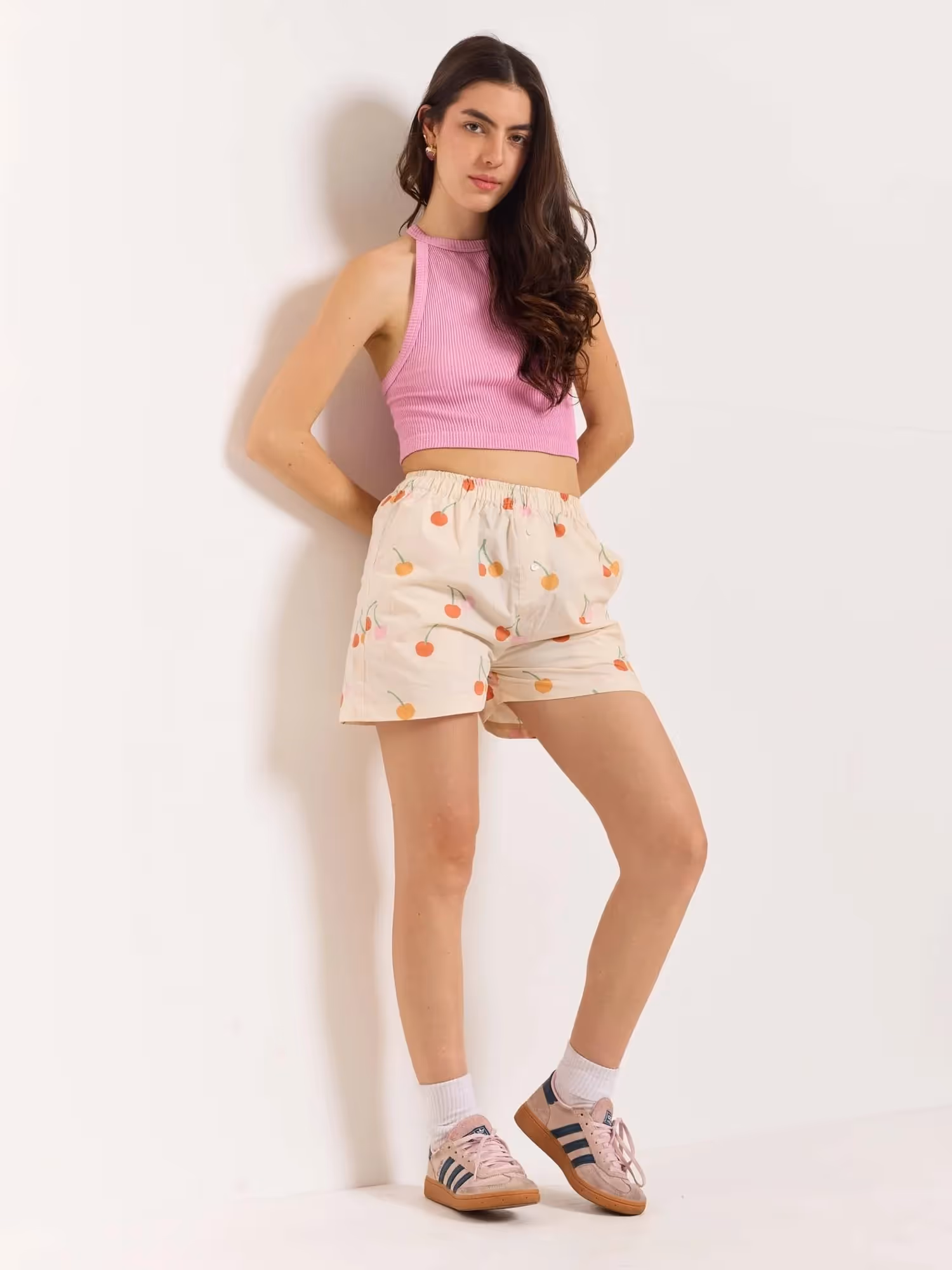 Cherry Printed Poplin Shorts image 6