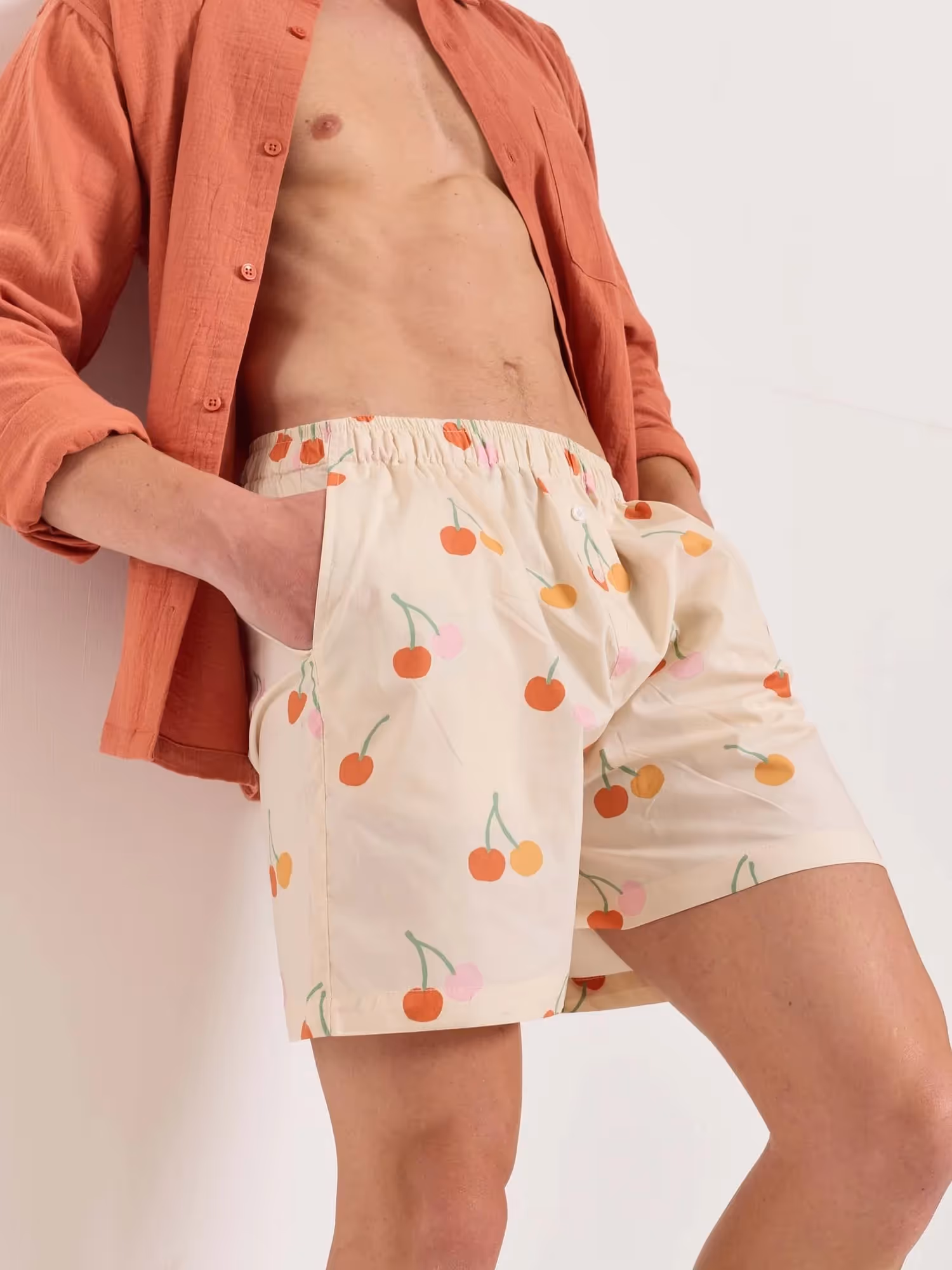 Cherry Printed Poplin Shorts image 7