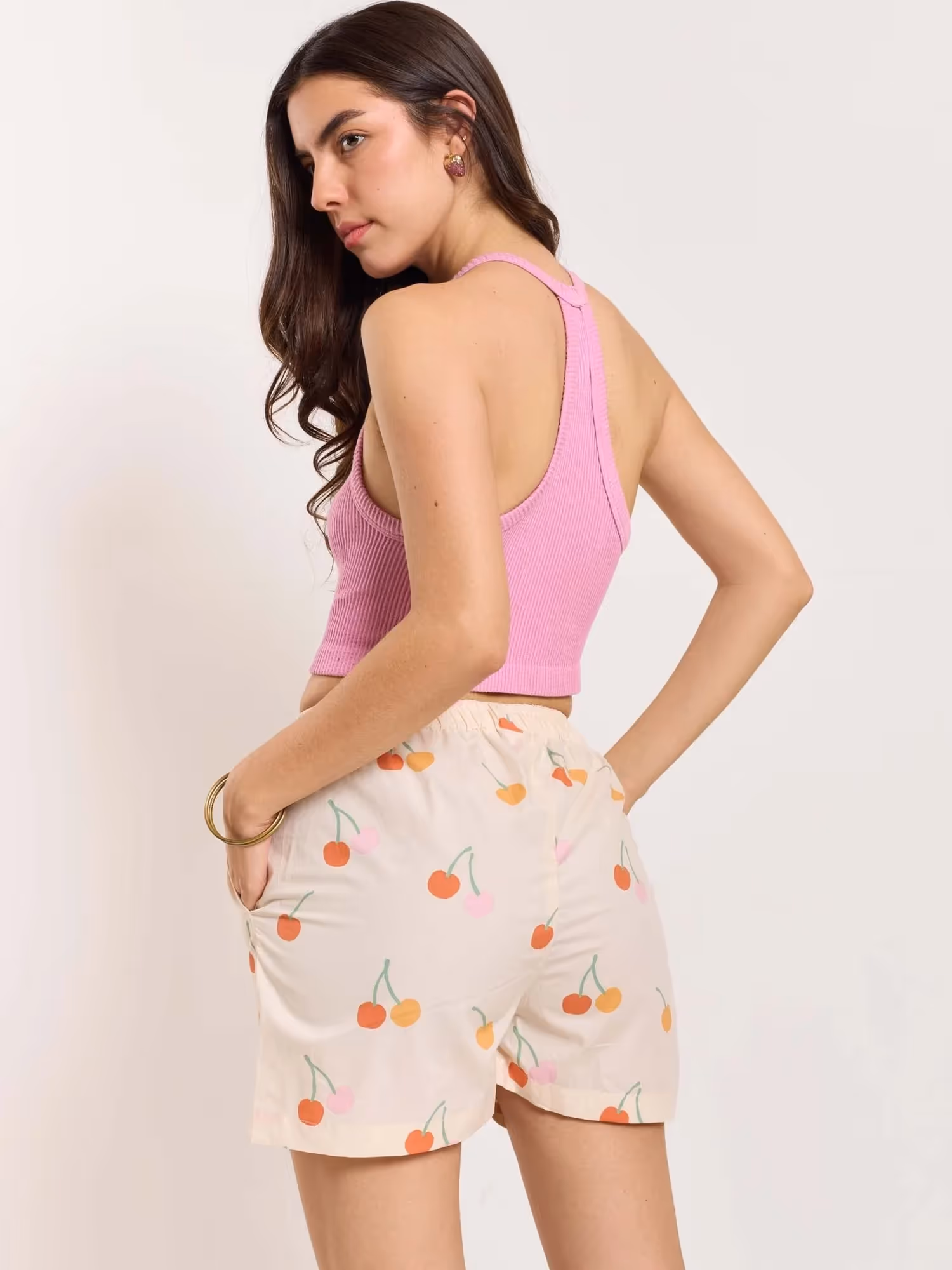 Cherry Printed Poplin Shorts image 8