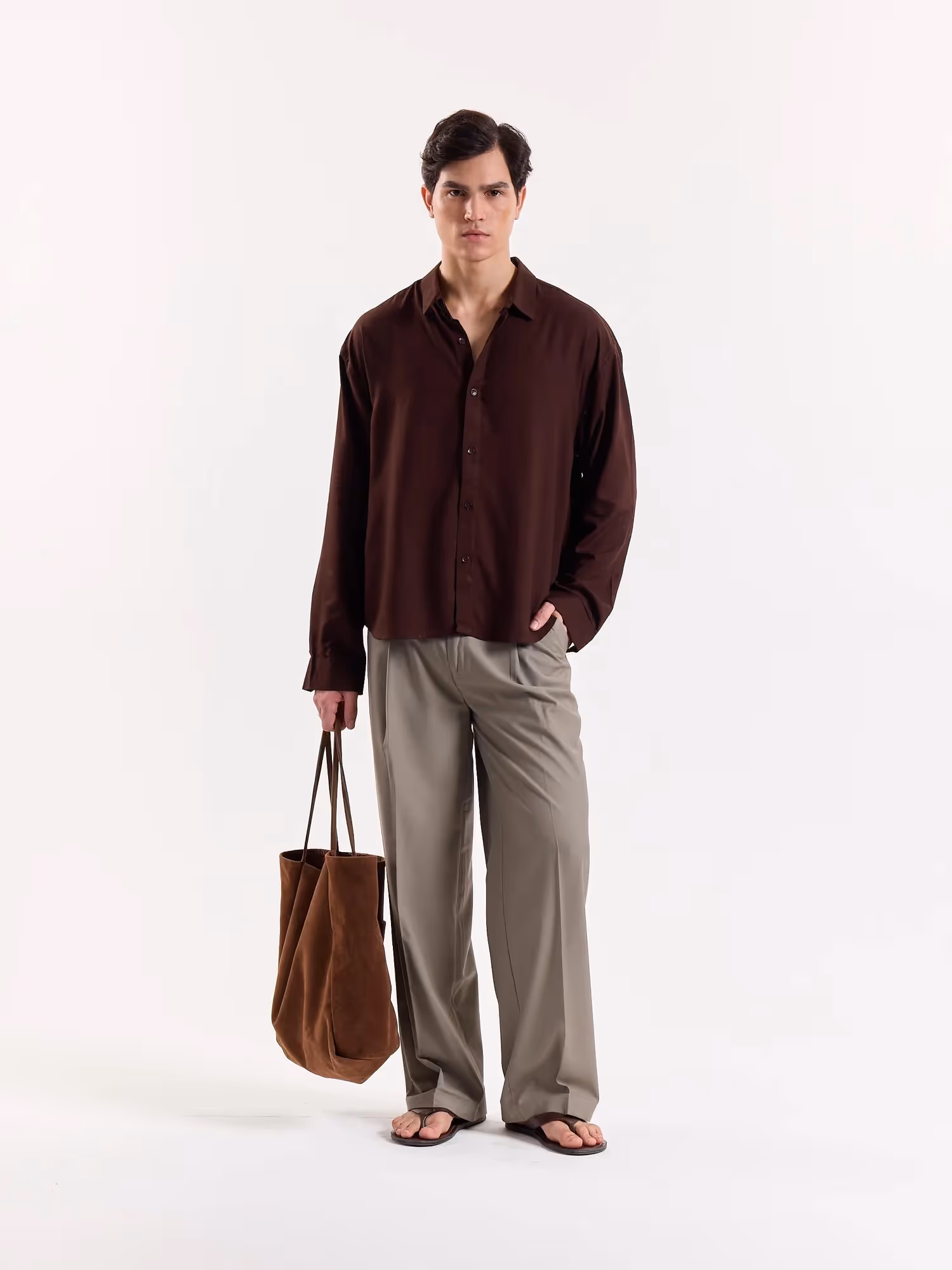Chocolate Opal Drape Shirt image 1