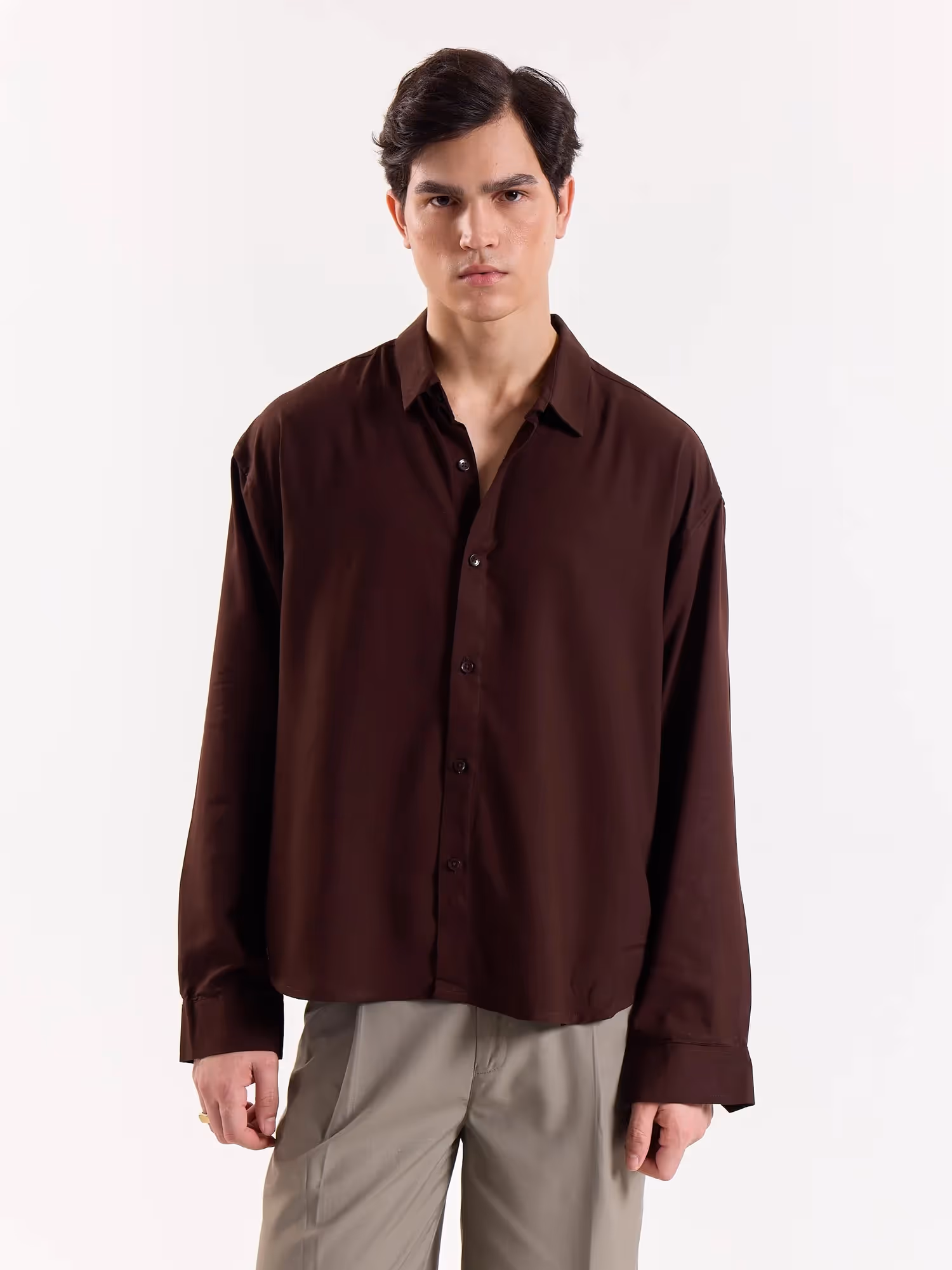 Chocolate Opal Drape Shirt  image 2