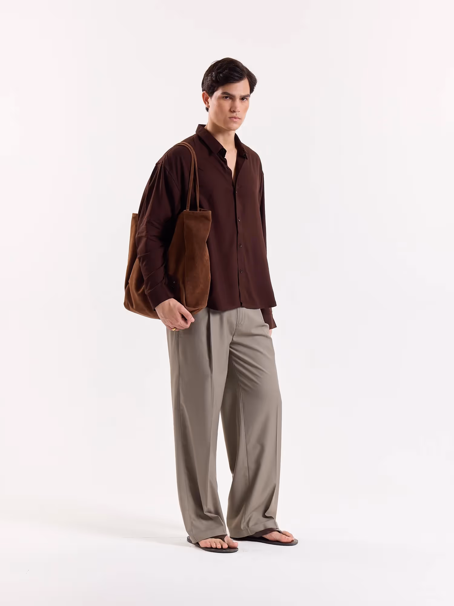 Chocolate Opal Drape Shirt  image 6