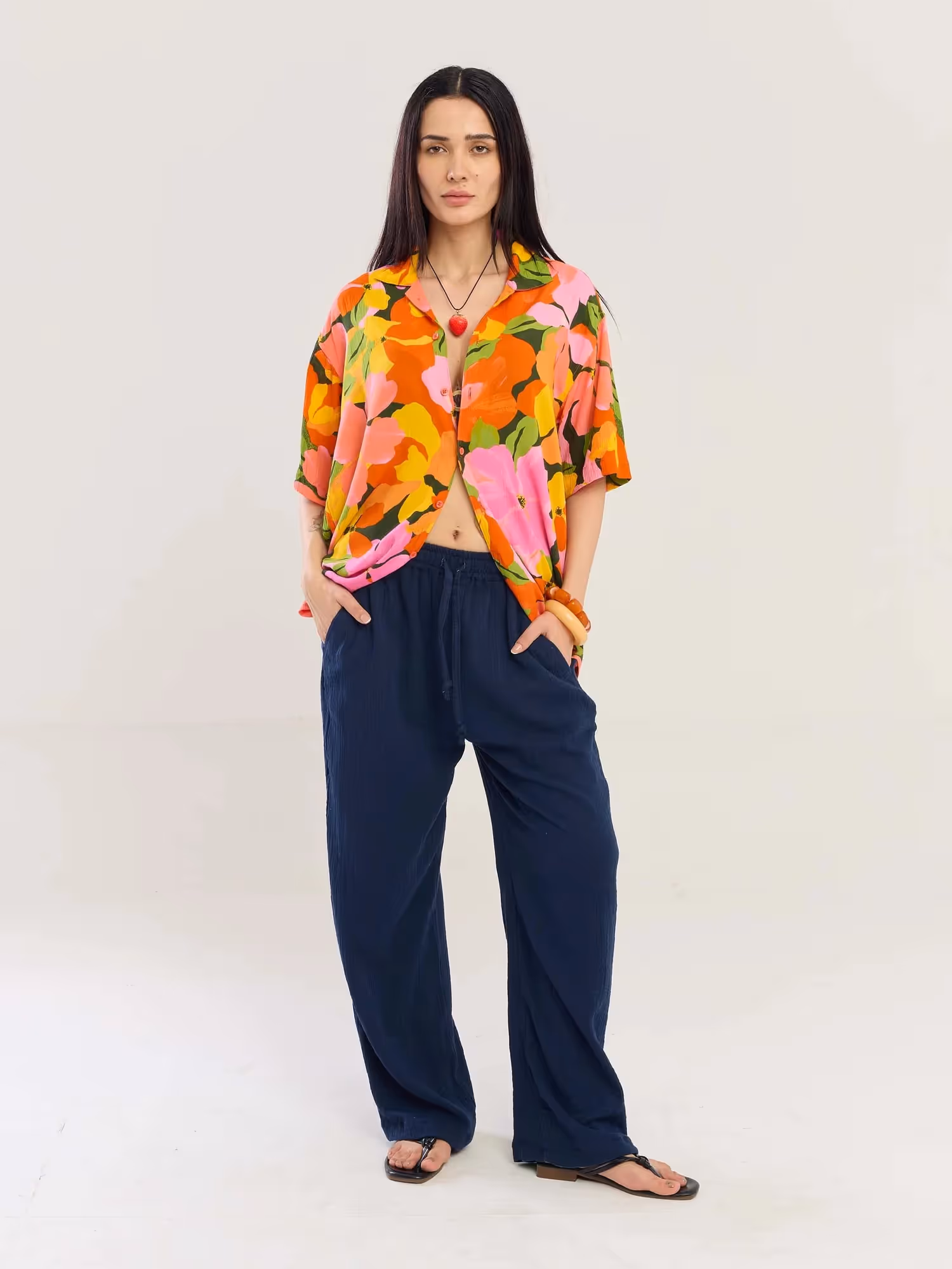 Citrus Bloom Wrinkled Shirt image 2